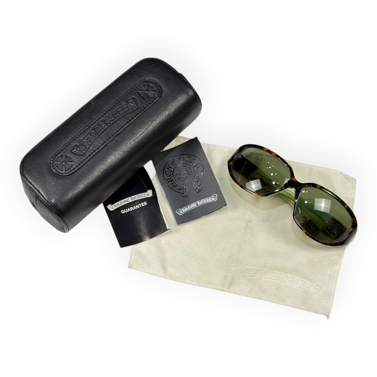 Chrome Hearts Cream Sunglasses Tortoise/Neon