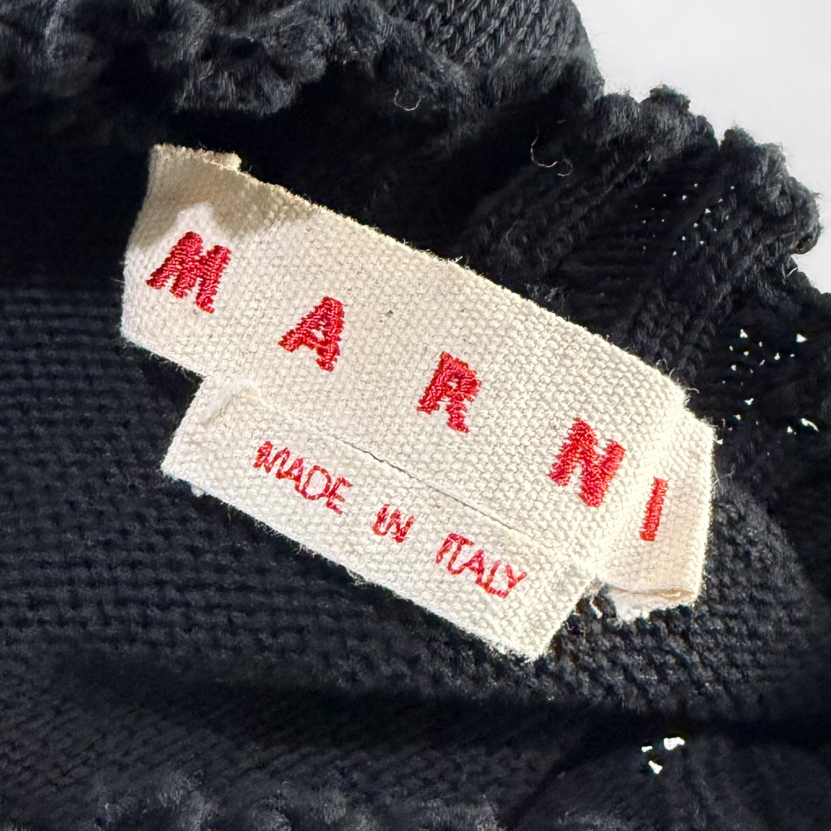 Marni Twisted Crewneck Sweater Black