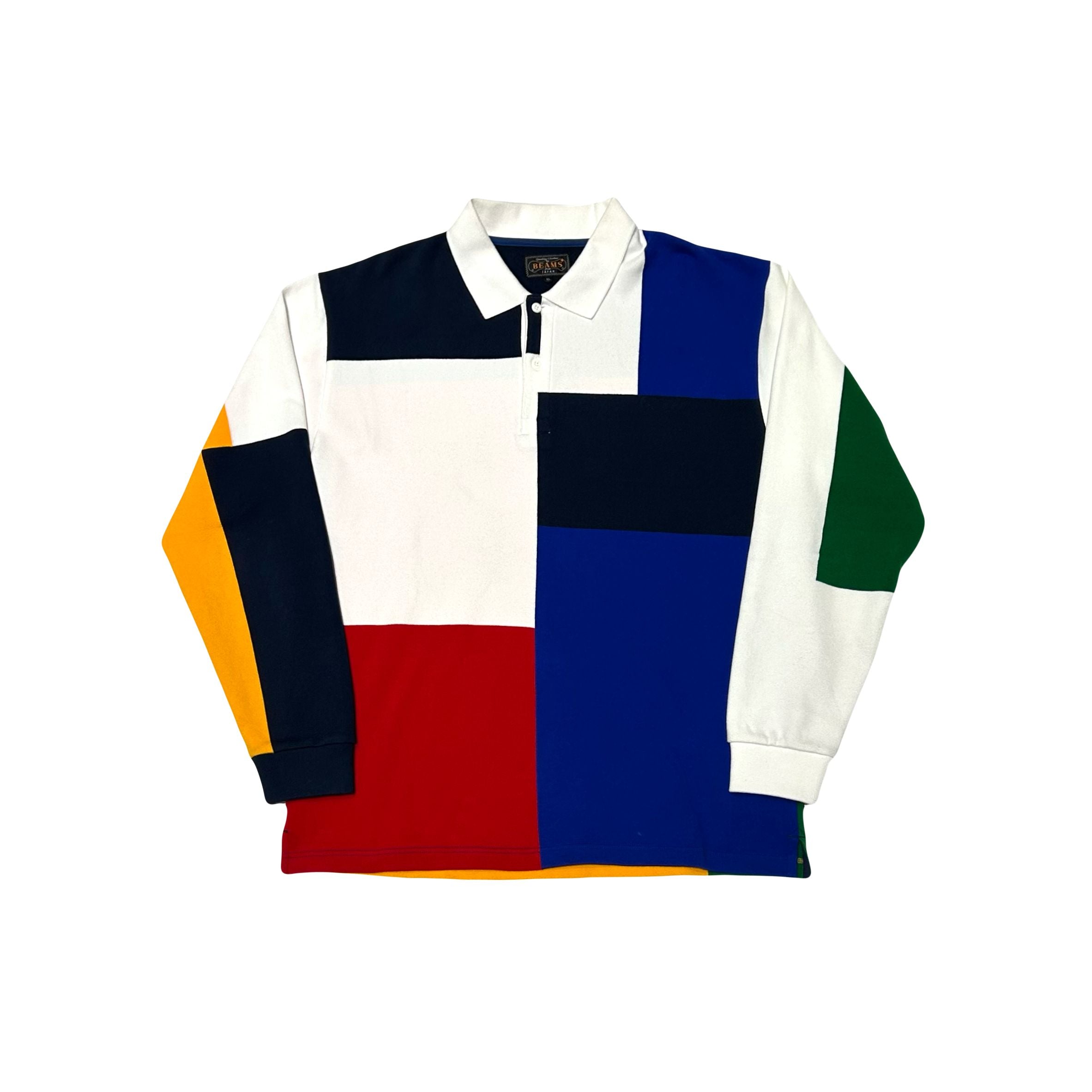 Beams Plus Color Block Knit Rugby Shirt