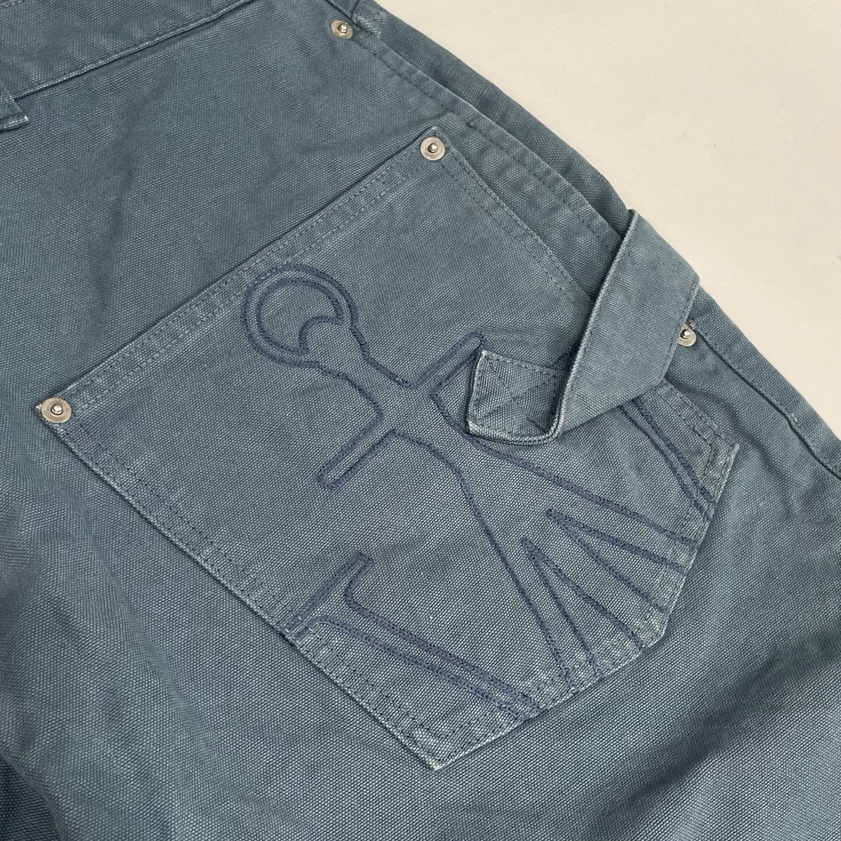 JW Anderson Twisted Workwear Anchor Trousers Petrol