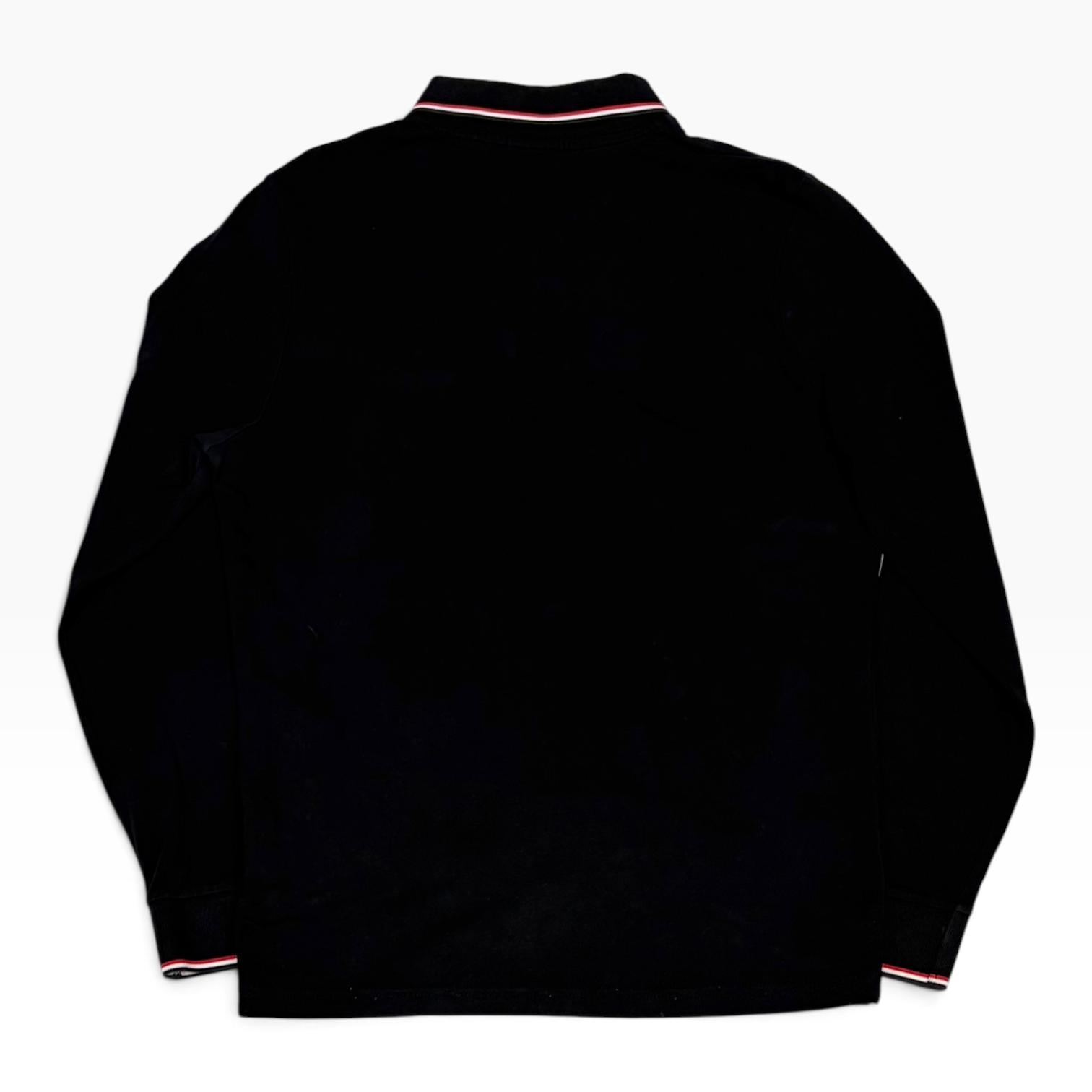 Moncler Pique Polo LS Black