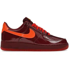 Nike Air Force 1 Low Patent Leather Dark Team Red Safety Orange
