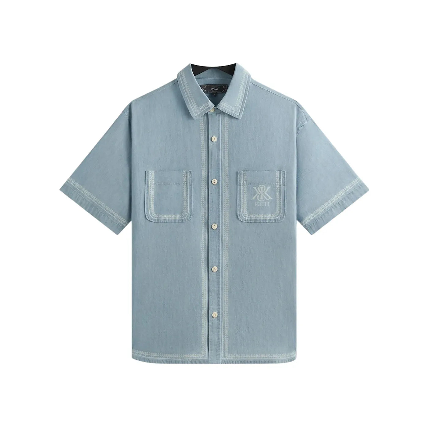 Kith Chambray Paxton Short Sleeve Buttondown Light Indigo