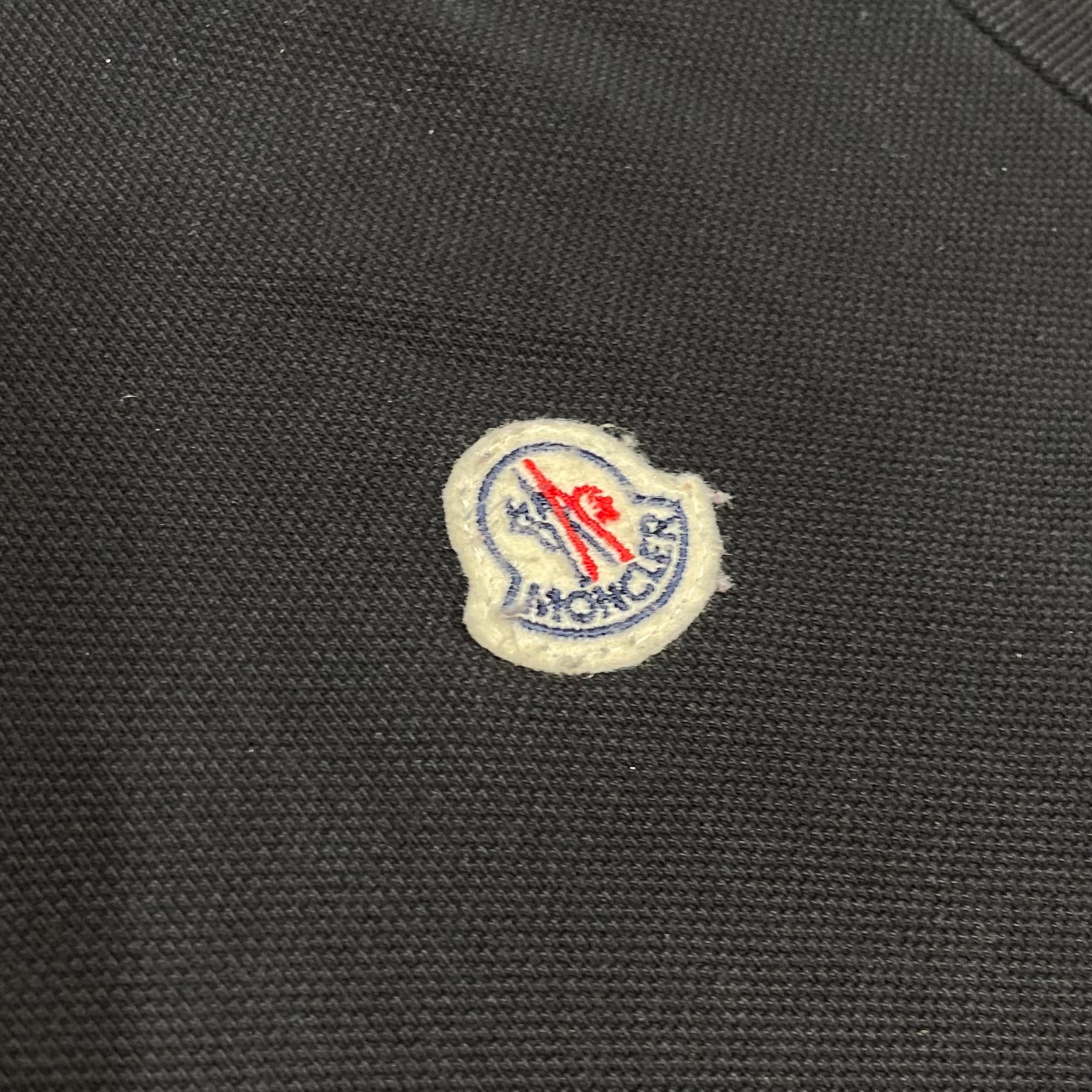 Moncler Pique Polo LS Black