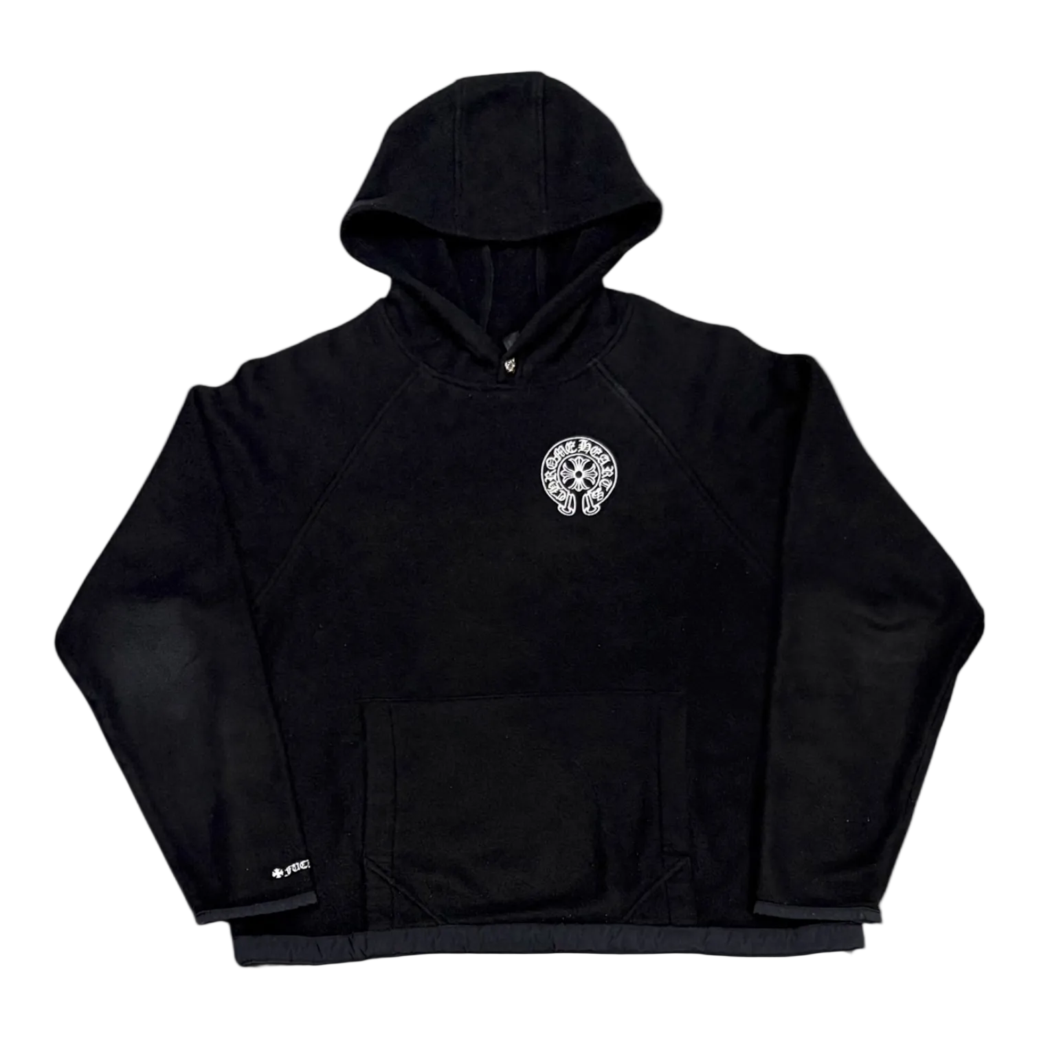 Chrome Hearts Horseshoe Logo Fleece Hoodie Black