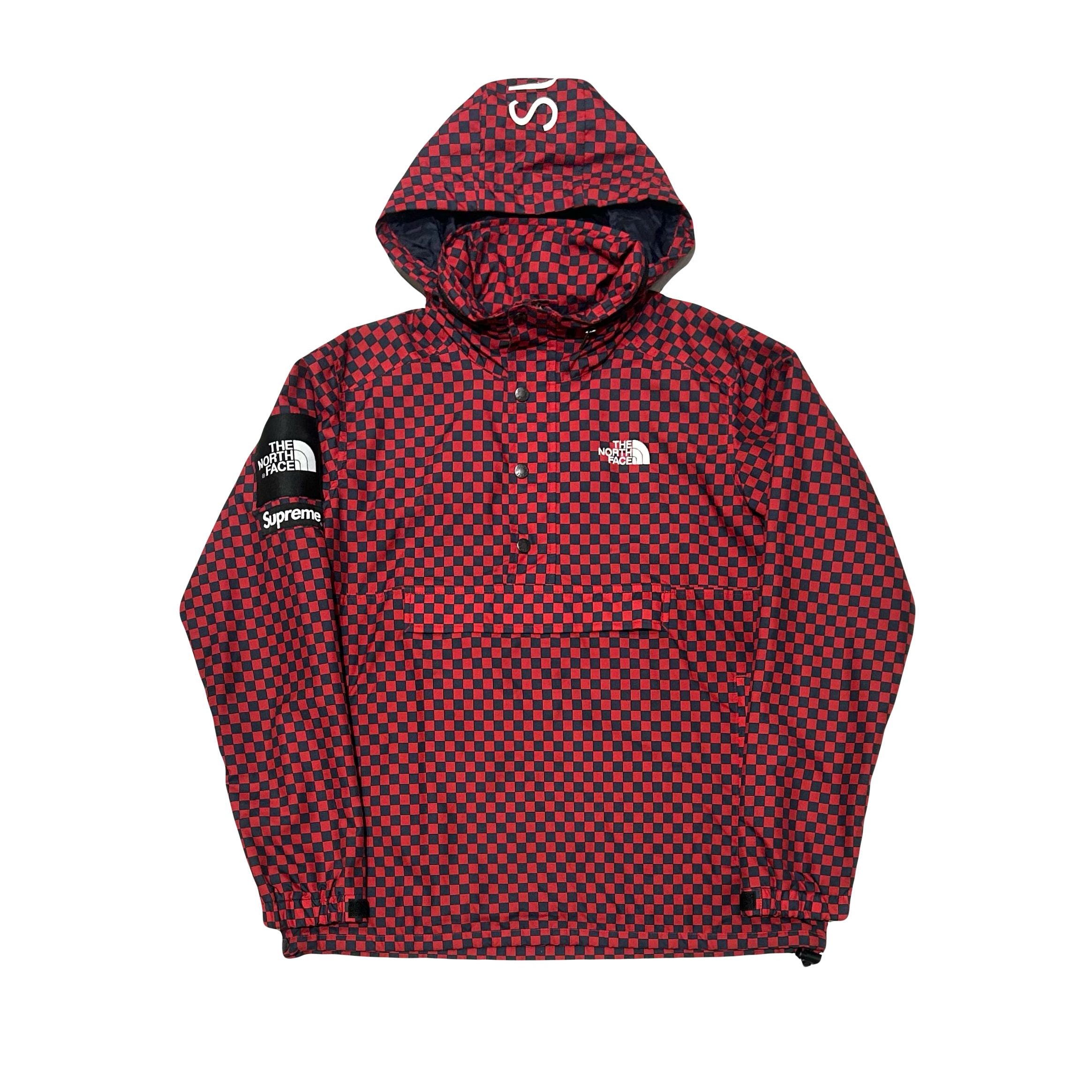 Supreme x The North Face 2011 Checkered Pullover Jacket Red/Navy