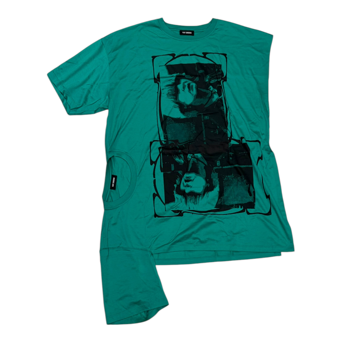 Raf Simons 19SS Destruction Tee Green