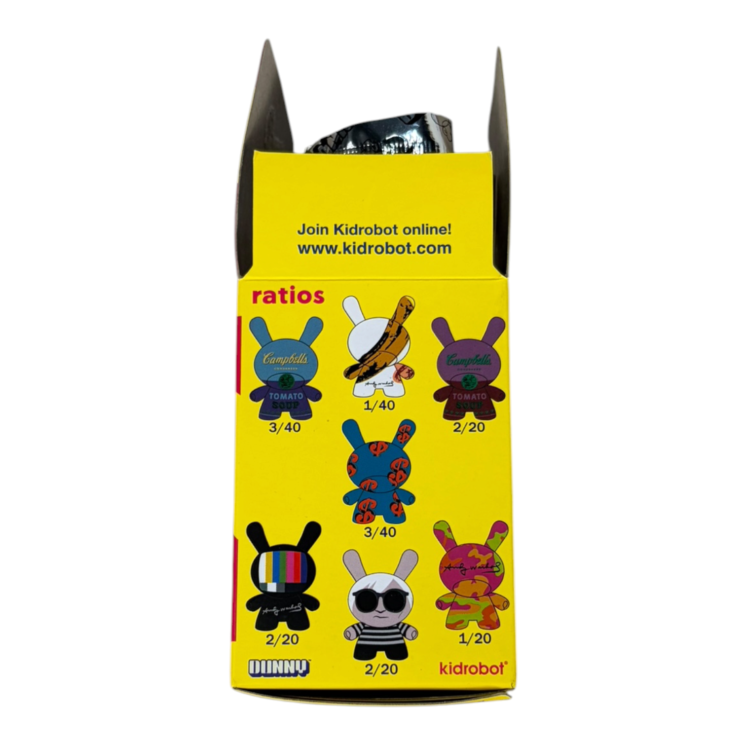 Andy Warhol 3" Dunny Surprise Box Series 1 2/20 Black