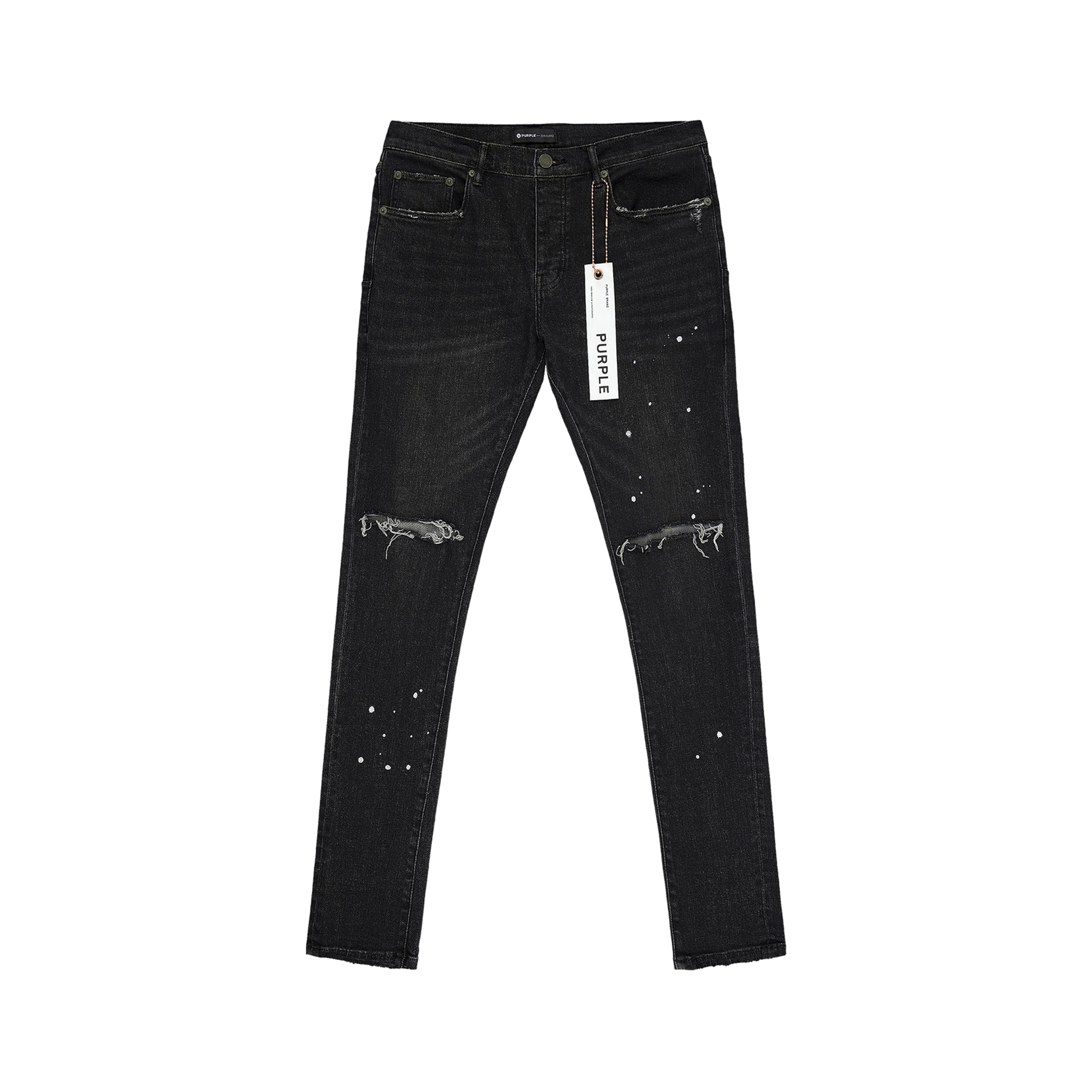 Purple Brand Black Over Spray Core Jeans Black