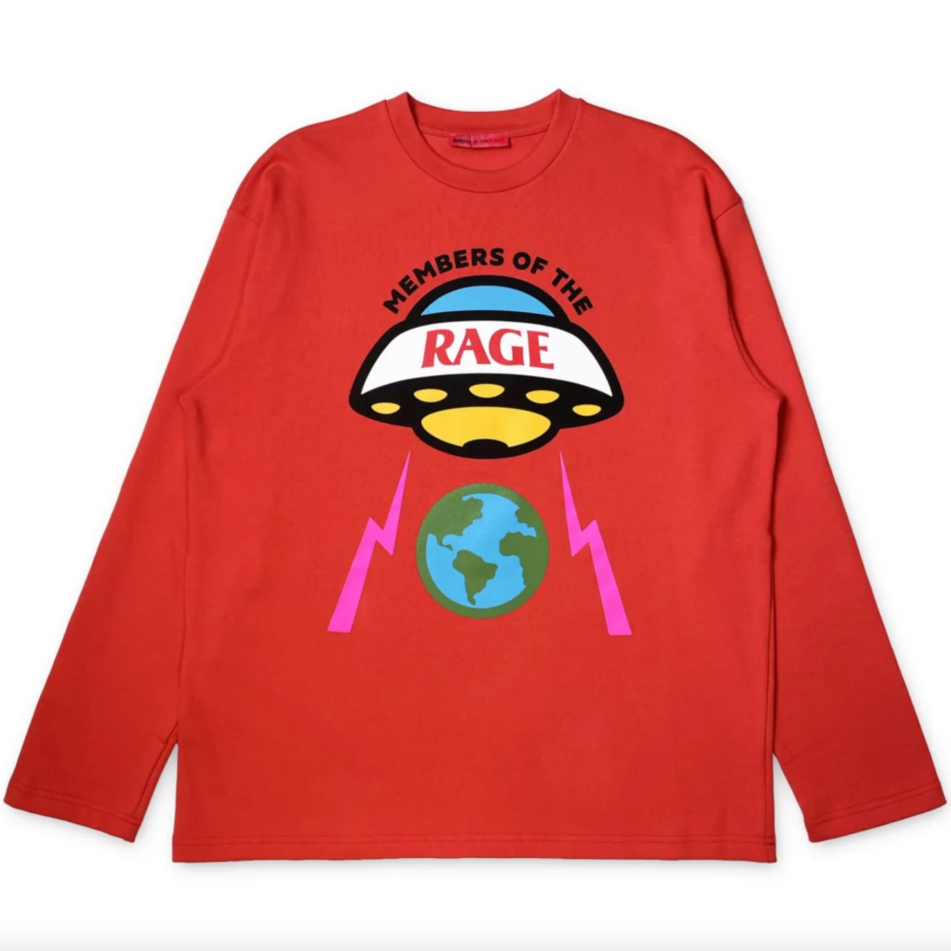 Members of The Rage Logo Long Sleeve Infrared