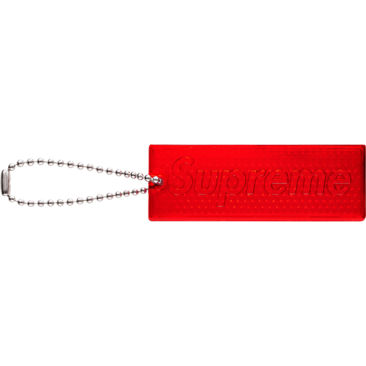 Supreme Reflective Keychain Red