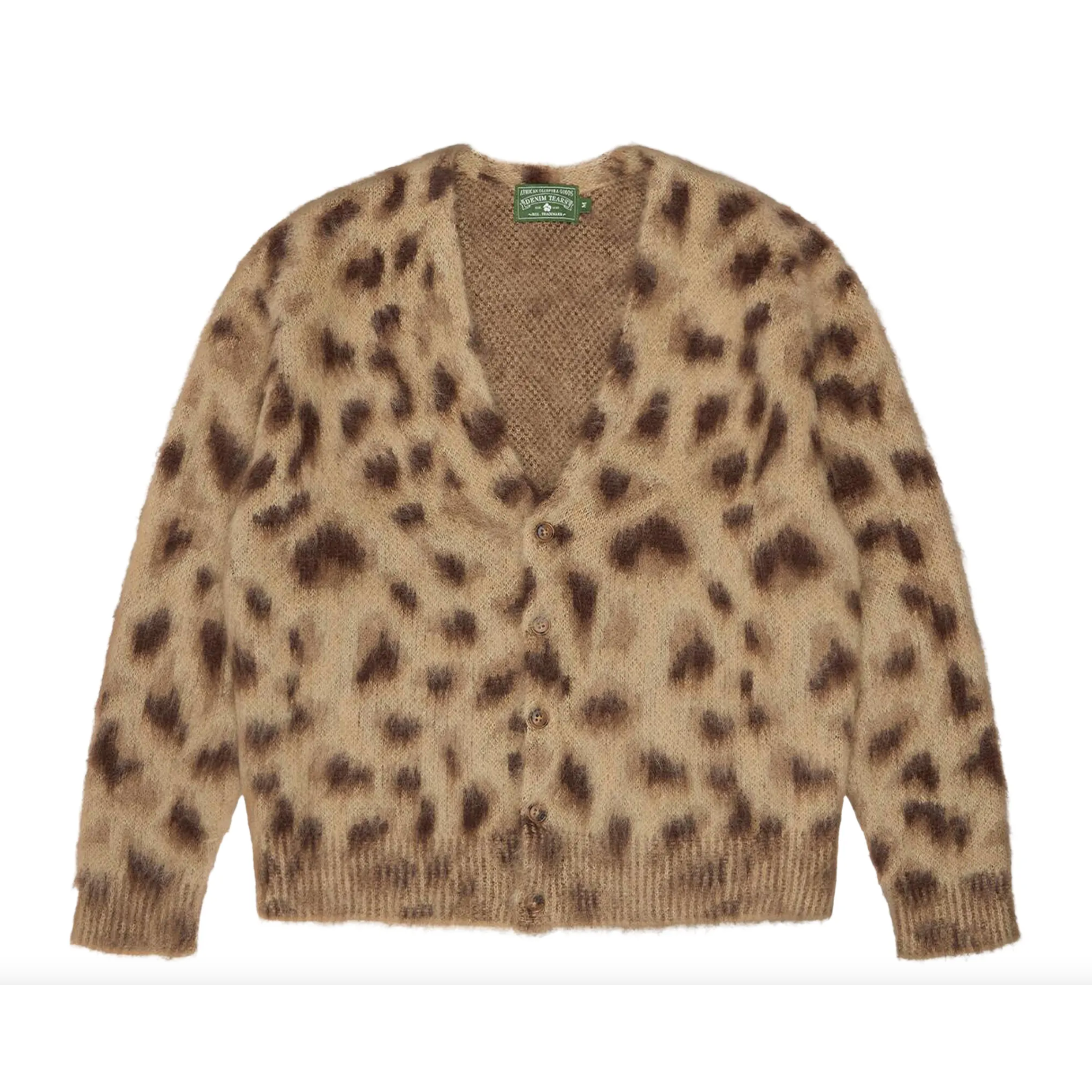 Denim Tears Mohair Animal Print Cardigan