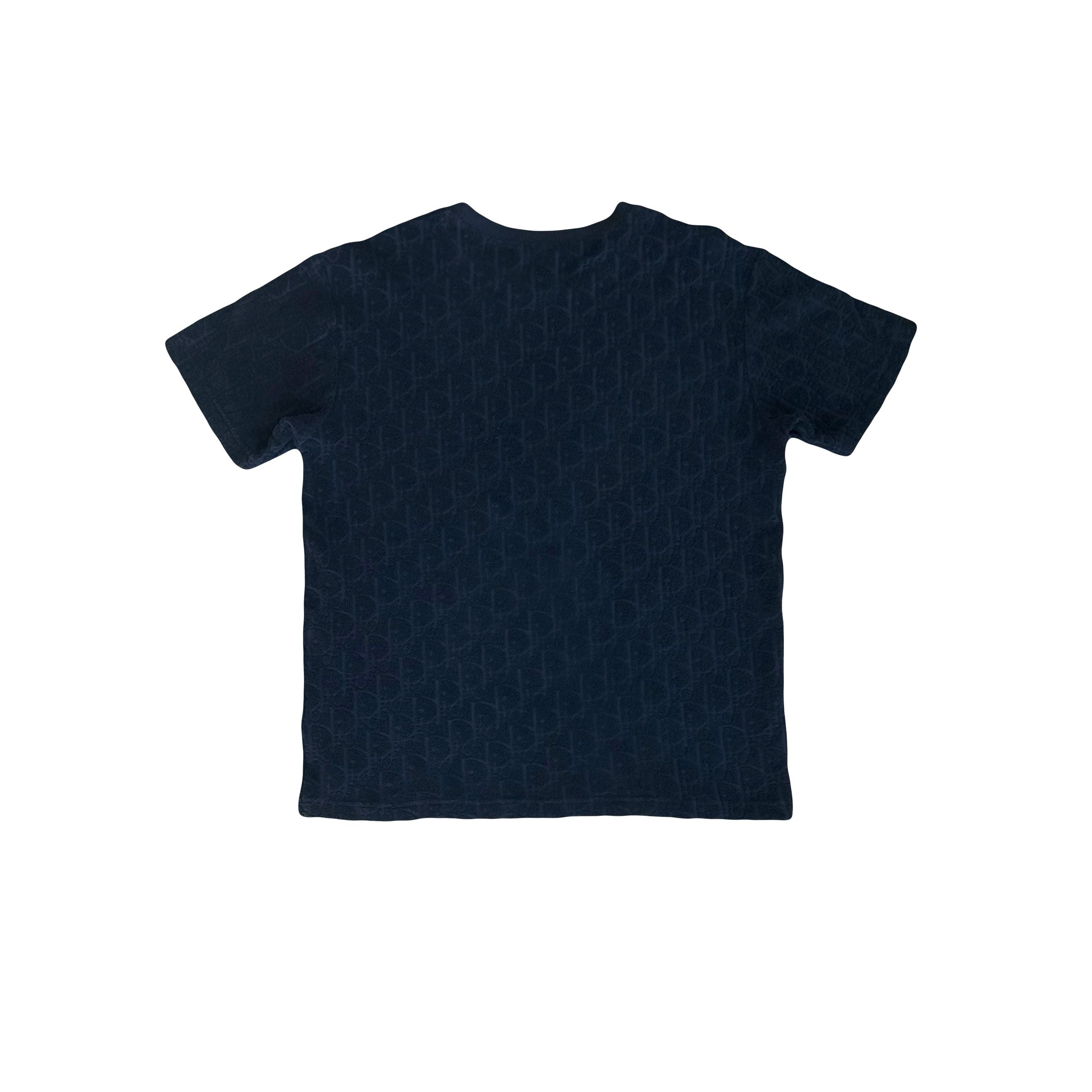 Dior Oblique Relaxed Fit Terry Shirt Navy