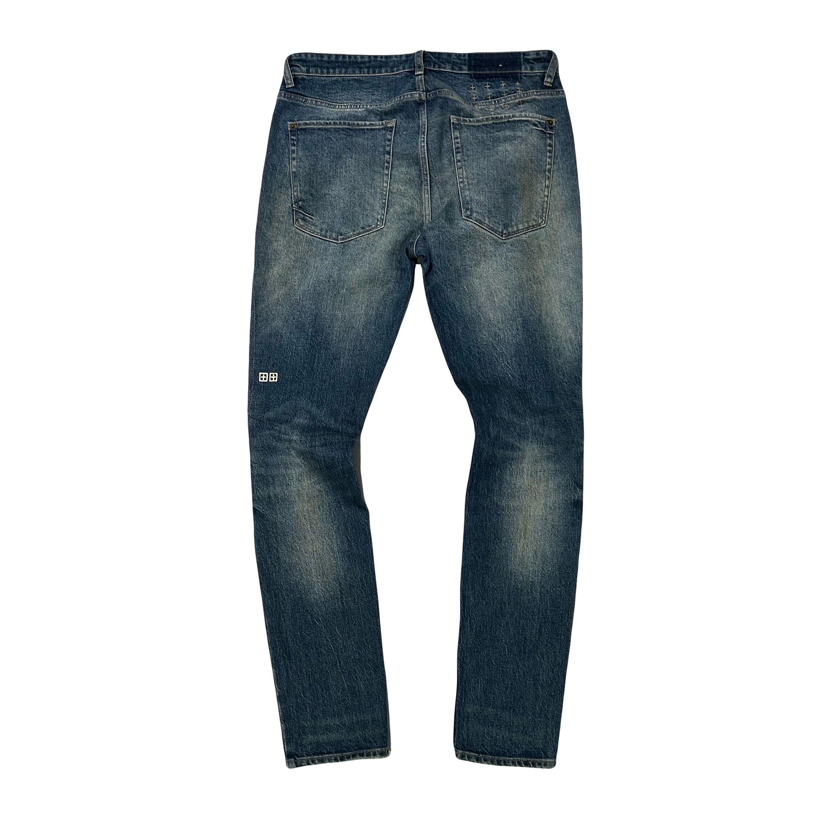 Ksubi Van Winkle Skinny Denim Jeans Trashed Wash