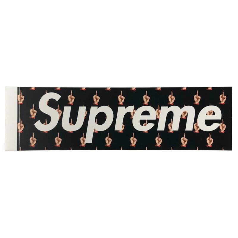 Supreme Undercover Middle Finger Box Logo Sticker Black