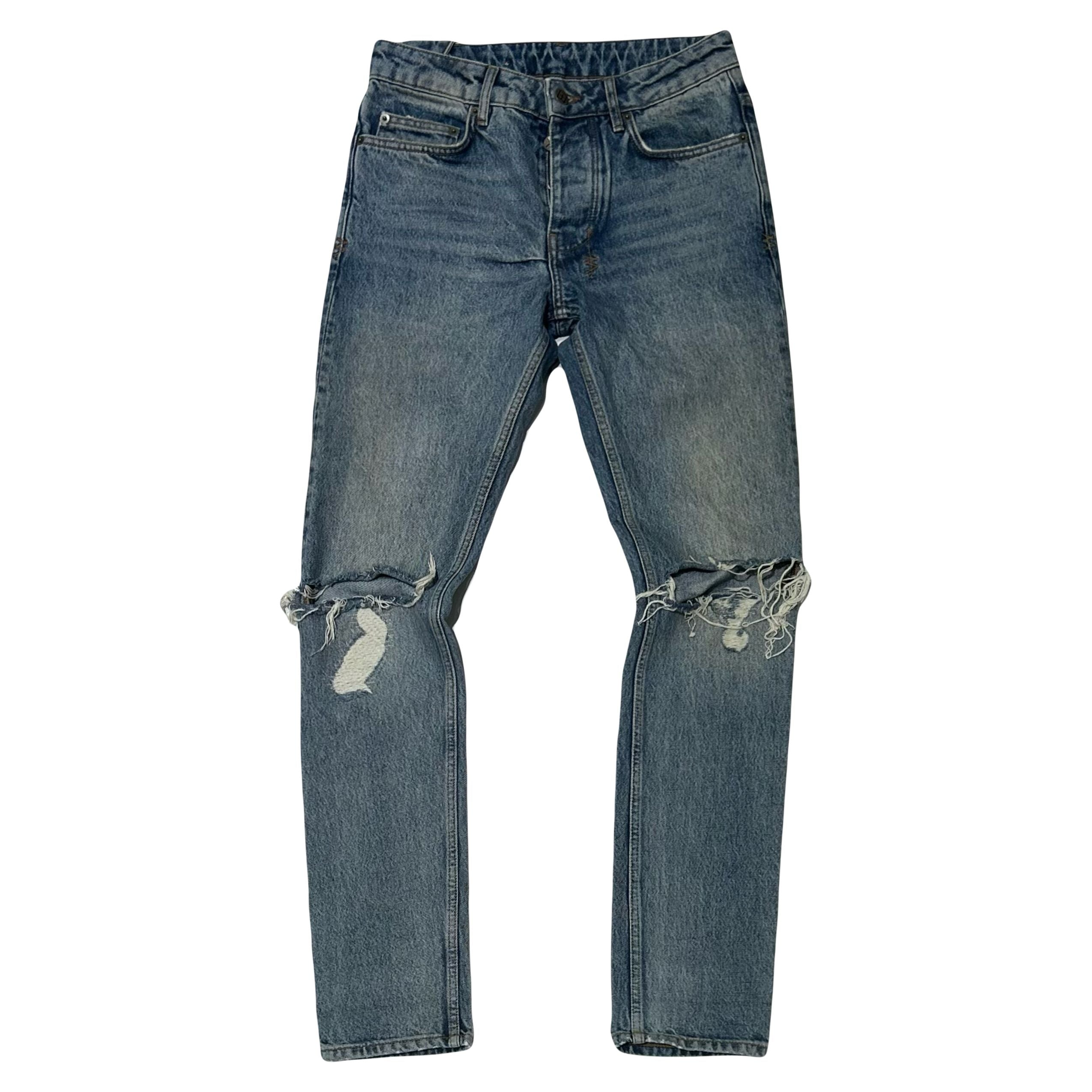 Ksubi Chitch Plus One Distressed Slim Jeans Faded Blue