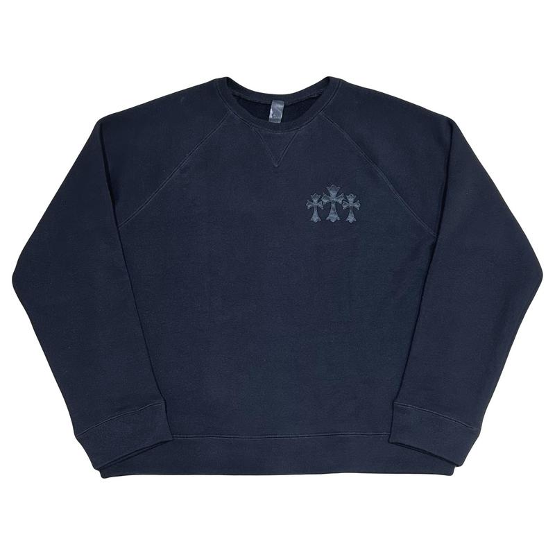 Chrome Hearts Triple Cross CH Crewneck Black – CACHE