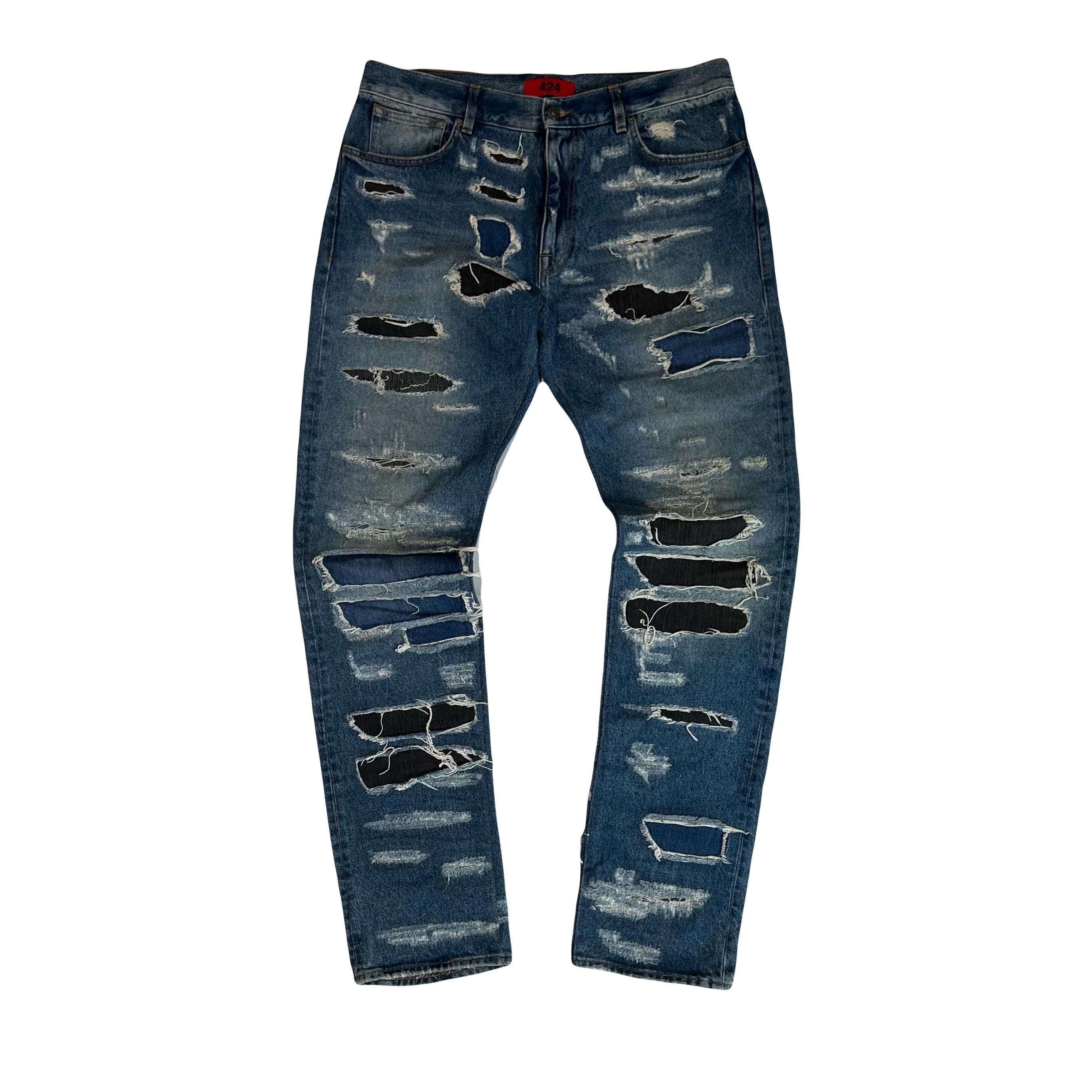 424 Destroyed Distressed Denim Jeans