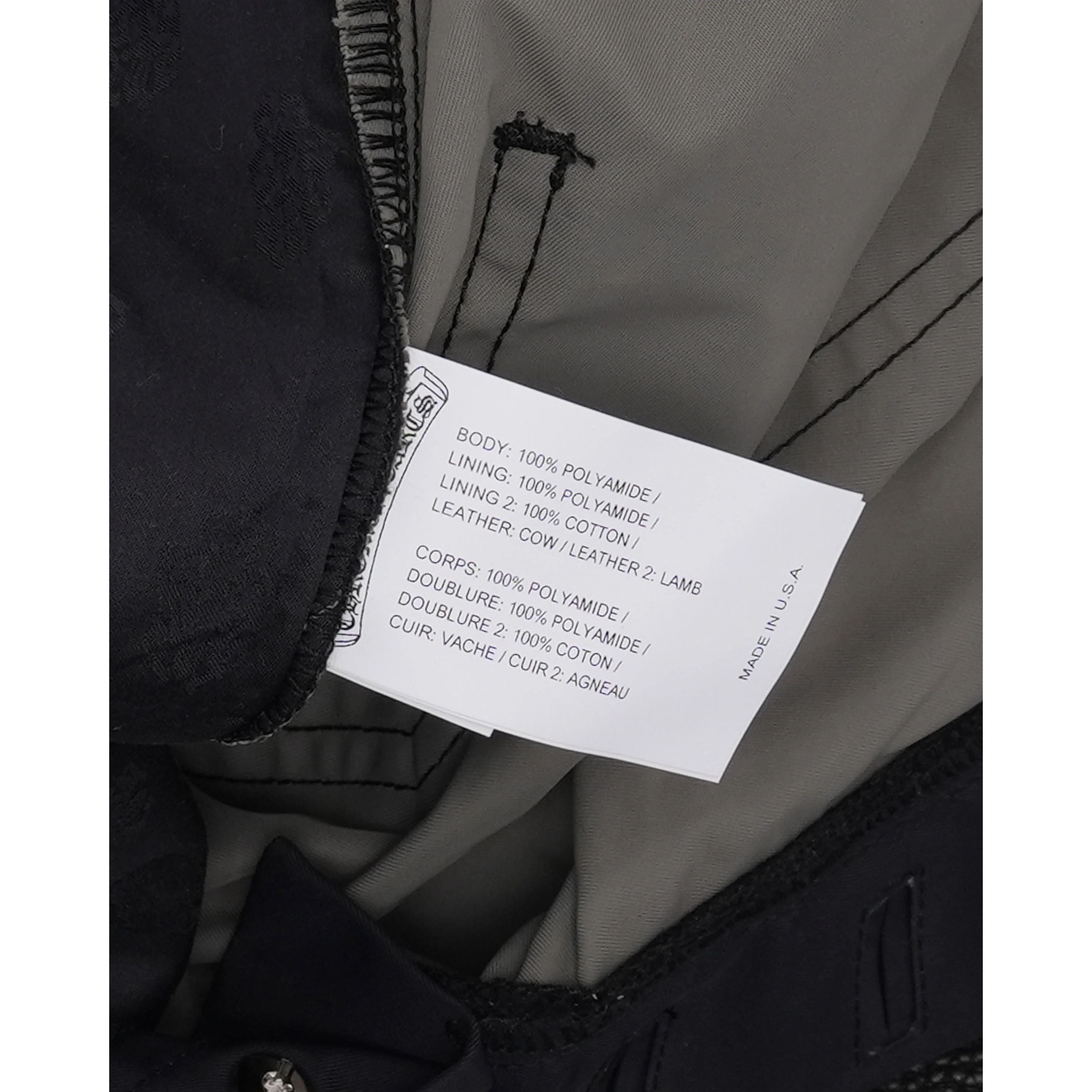 Chrome Hearts Nylon and Leather Double Knee Shorts