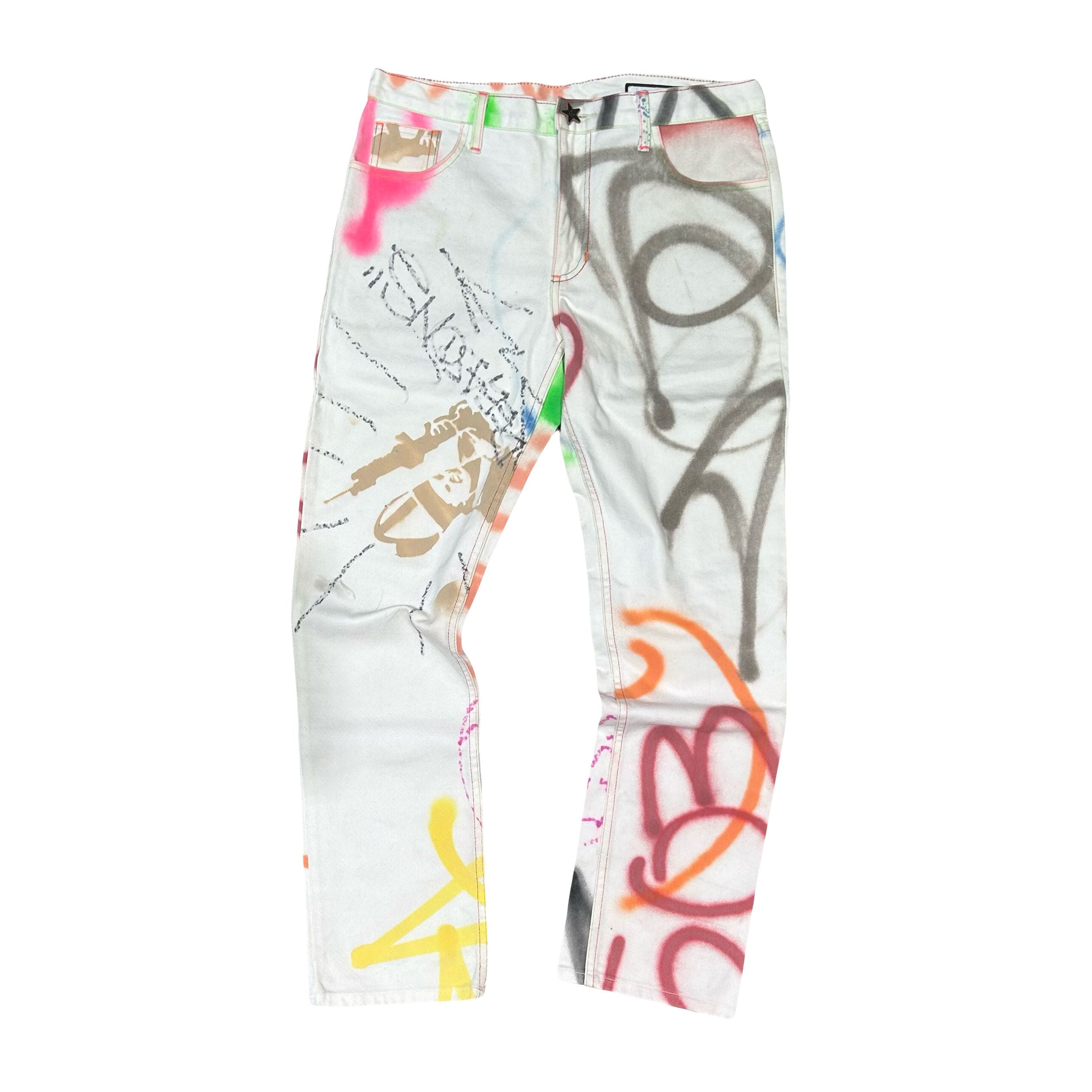 Asspizza 2021 Custom Jeans White