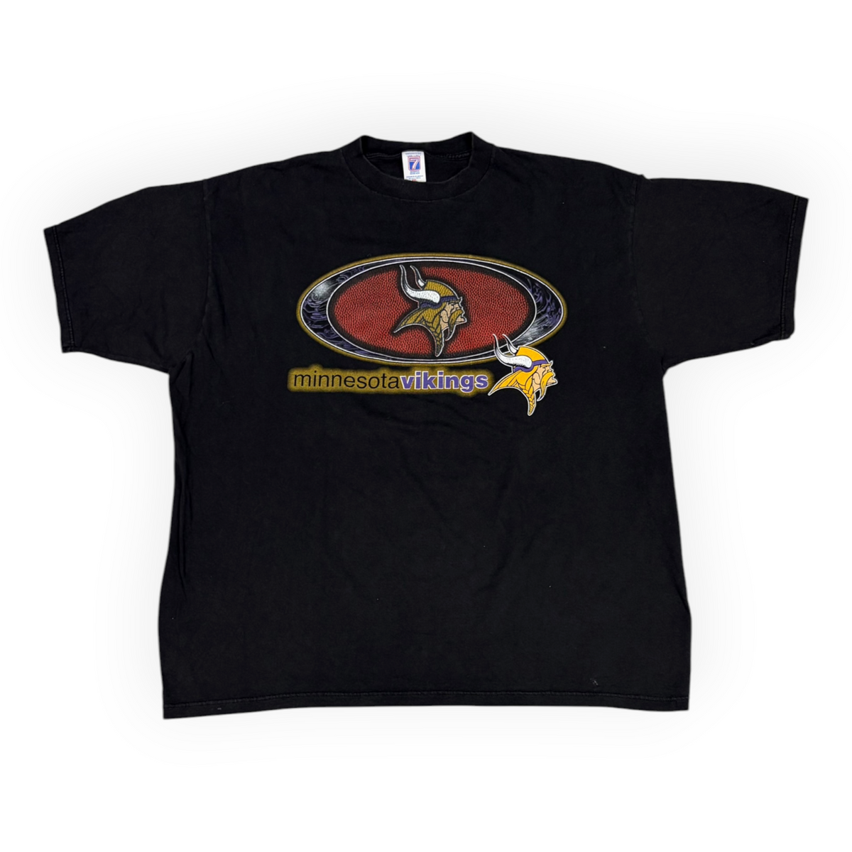 90's Minnesota Vikings Logo 7 Tee Black