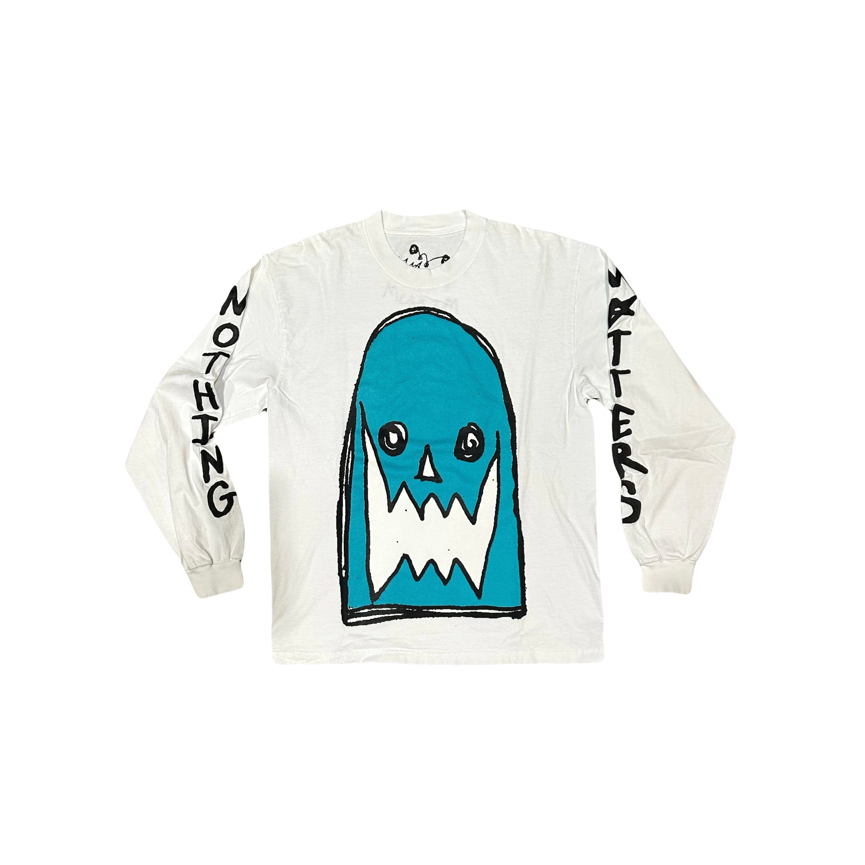 Asspizza Nothing Matters LS Tee White