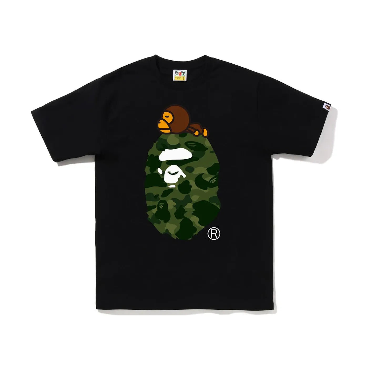 BAPE Color Camo Milo On Big Ape Tee (FW22) Black Green