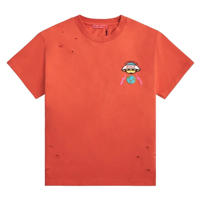 Members of The Rage Distressed Small Logo T-Shirt Infrared