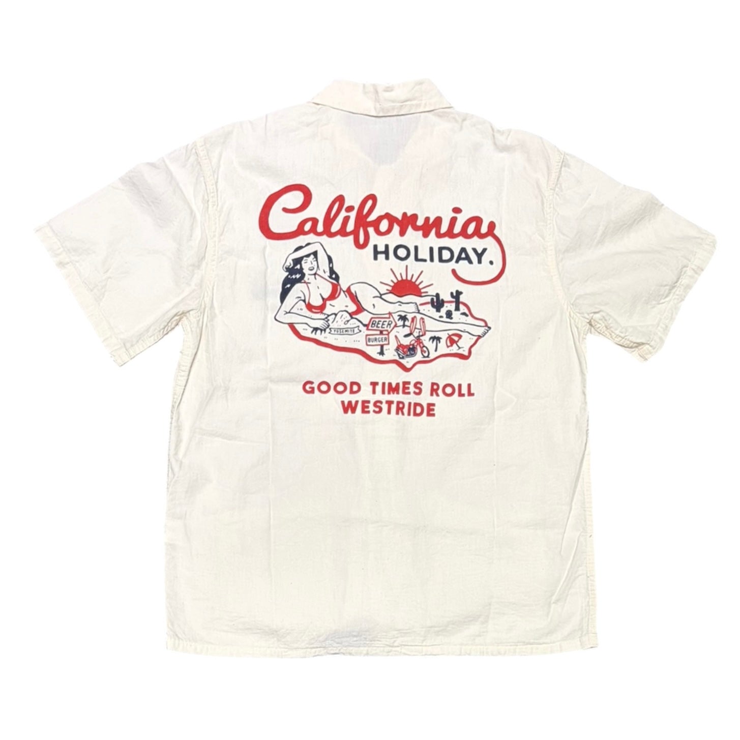 West Ride M.C.C Chain Stitched Button Up Cream
