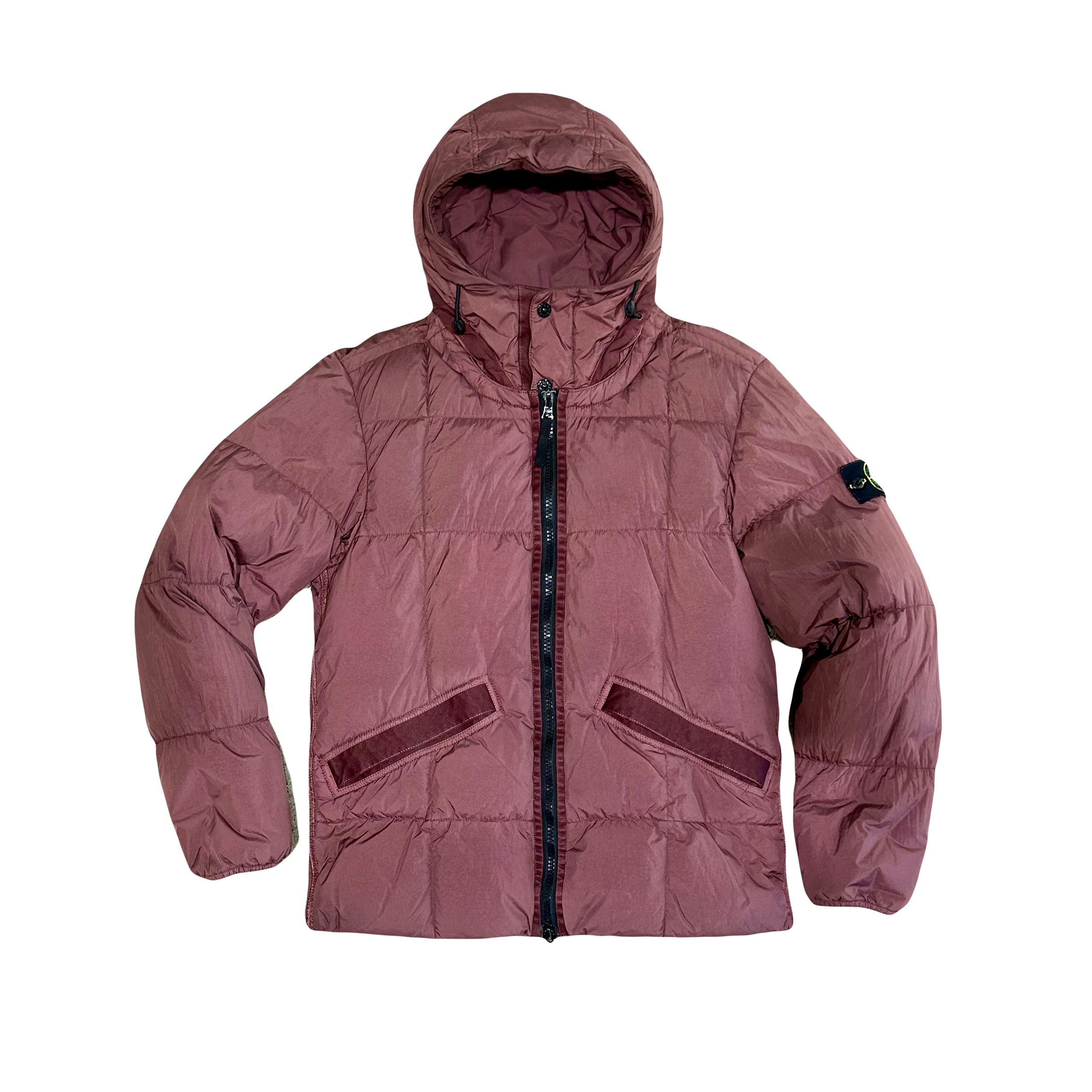 Stone Island Garment Dyed Crinkle NY Down Jacket Burgundy