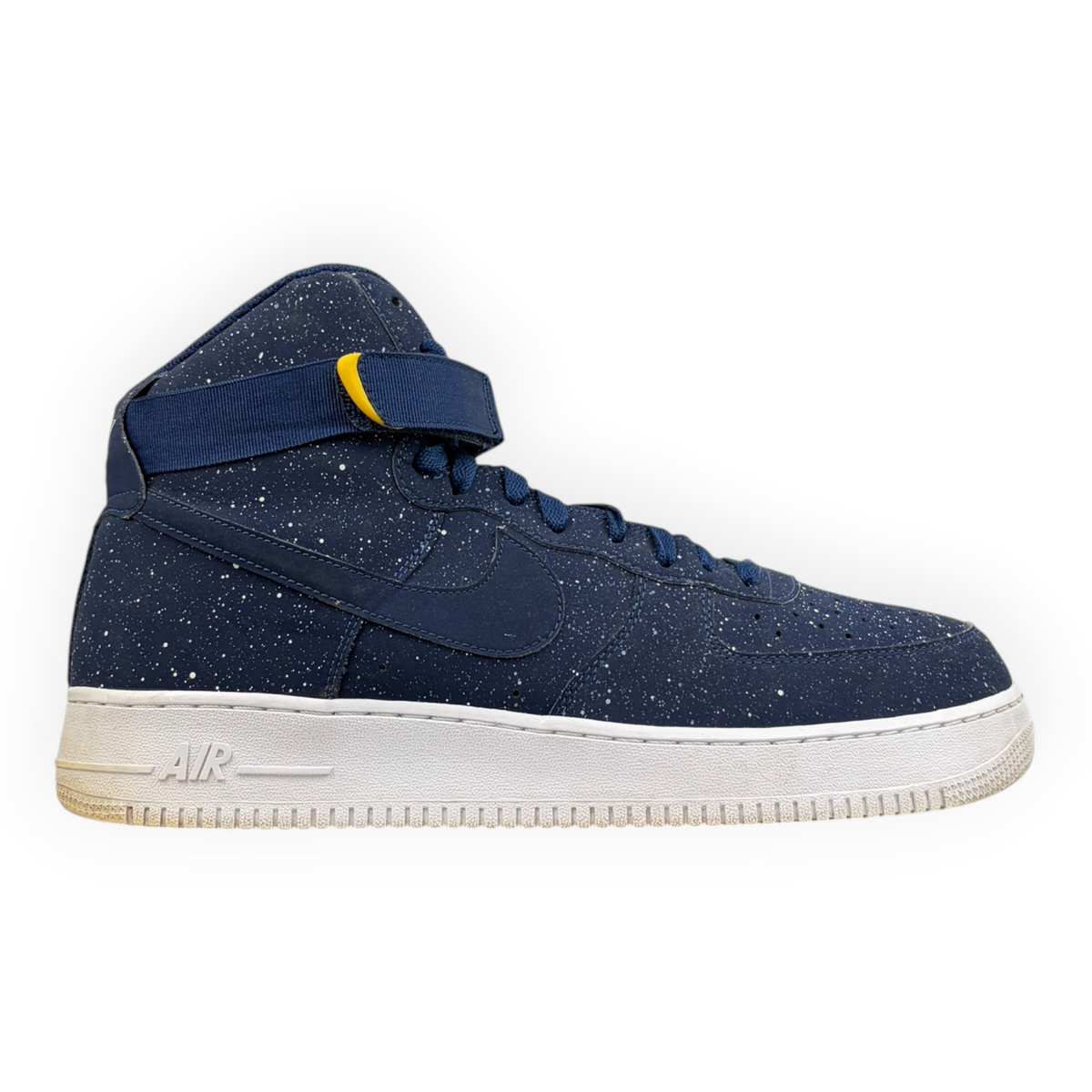 Nike Air Force 1 High 07 Navy Blue White Paint Splatter