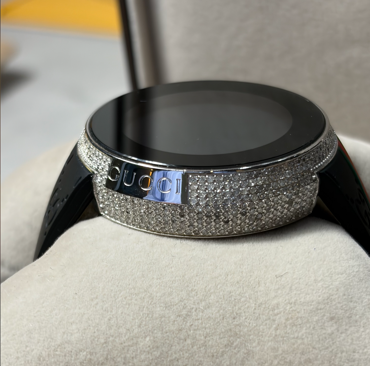 Gucci Custom Diamond I-Gucci Digital Watch 114-2