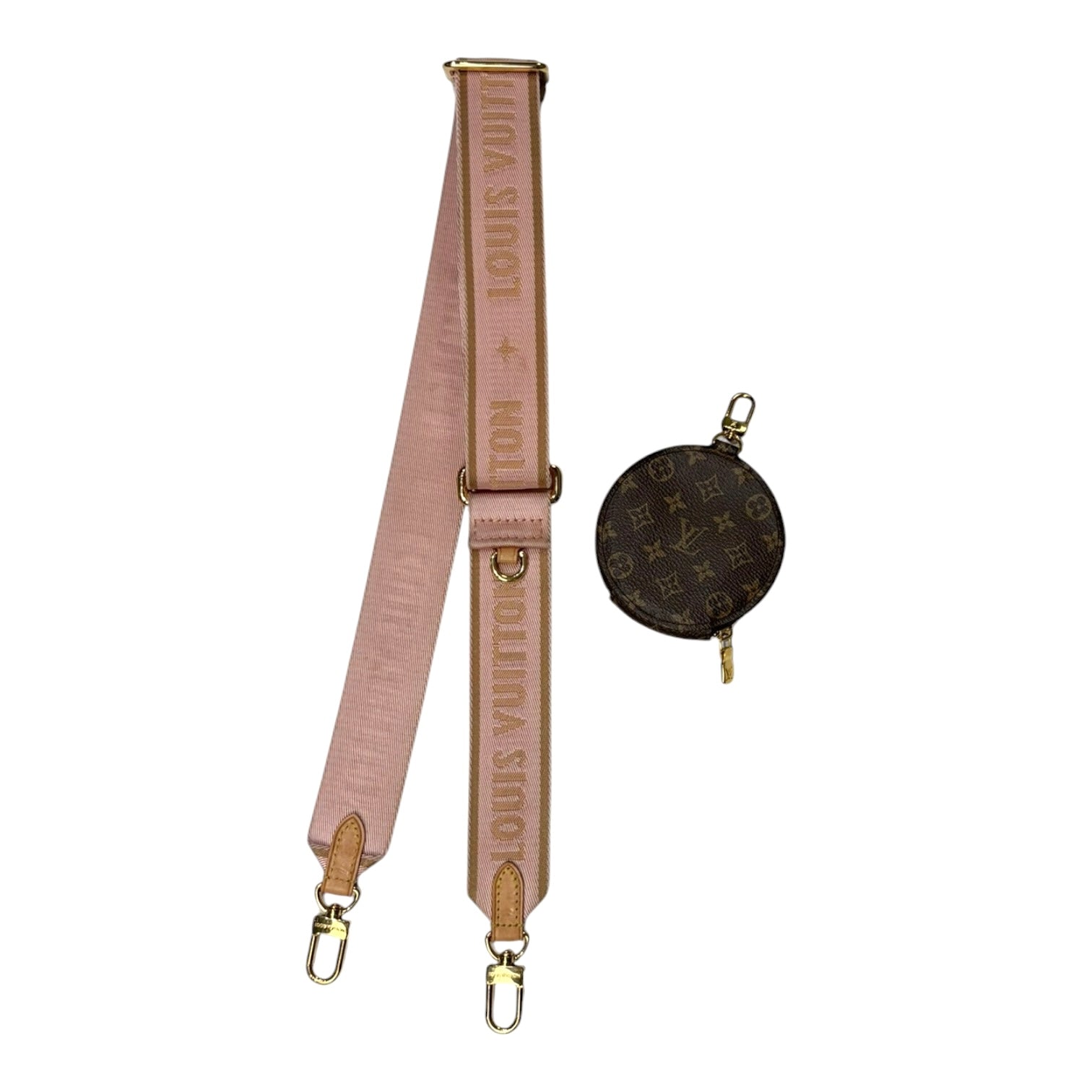 Louis Vuitton Monogram Multi-Pochette Accessories Bandouliere Shoulder Strap Rose Clair