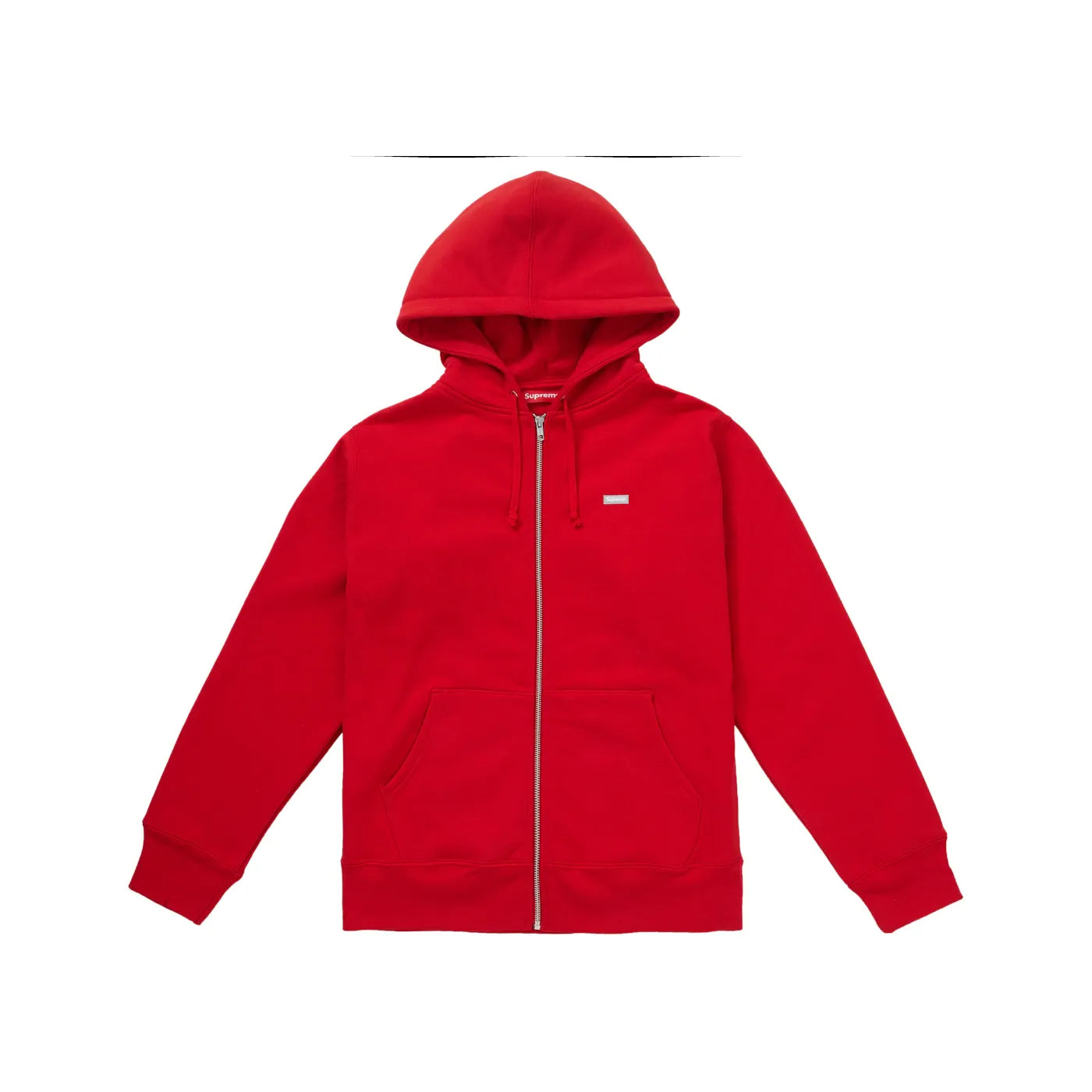 Supreme Reflective Small Box Zip Up Sweatshirt Red