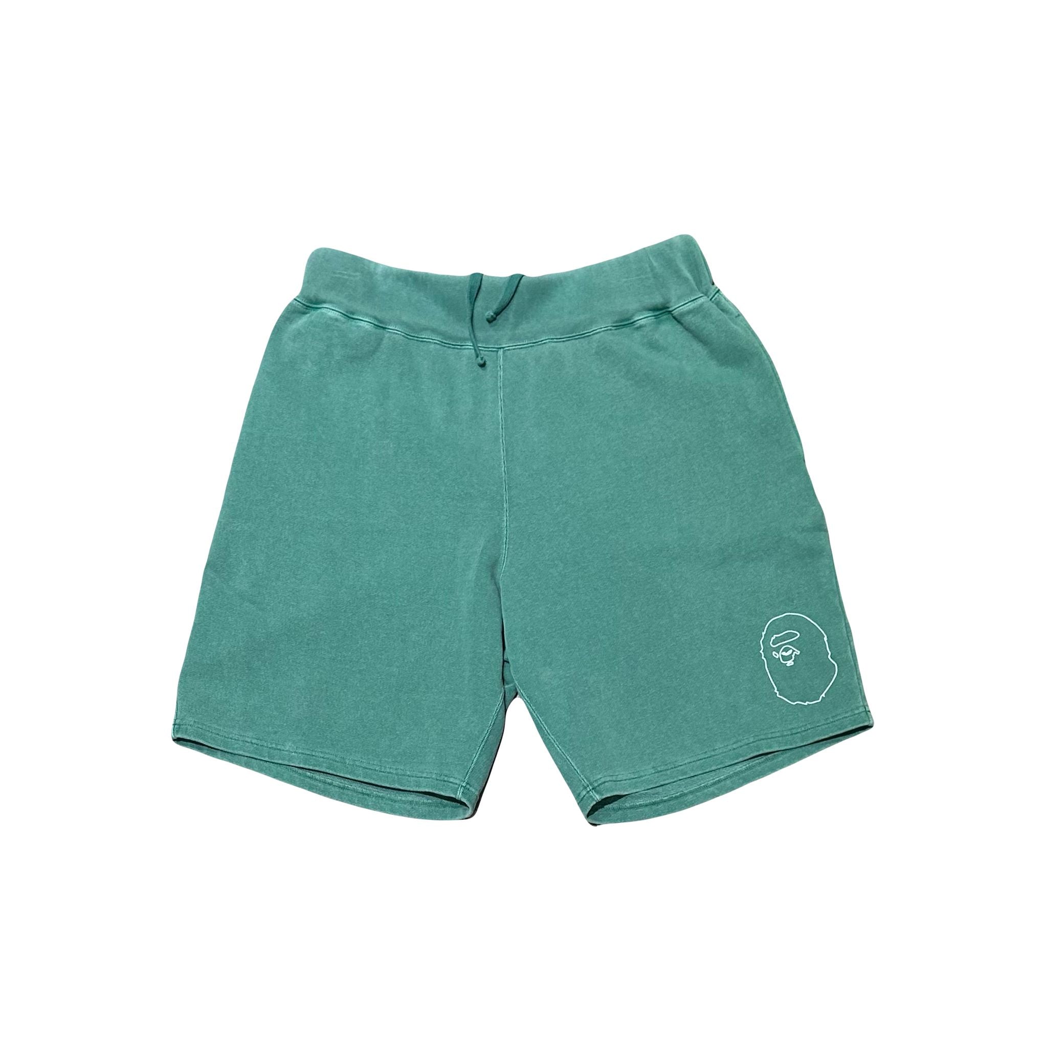Bape Overdyed Wide Index Card Sweatshorts Sax