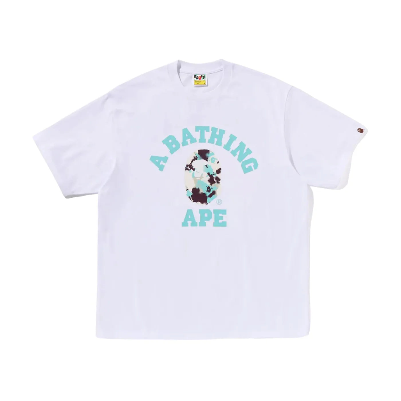 BAPE Map Camo College Relaxed Fit Tee White