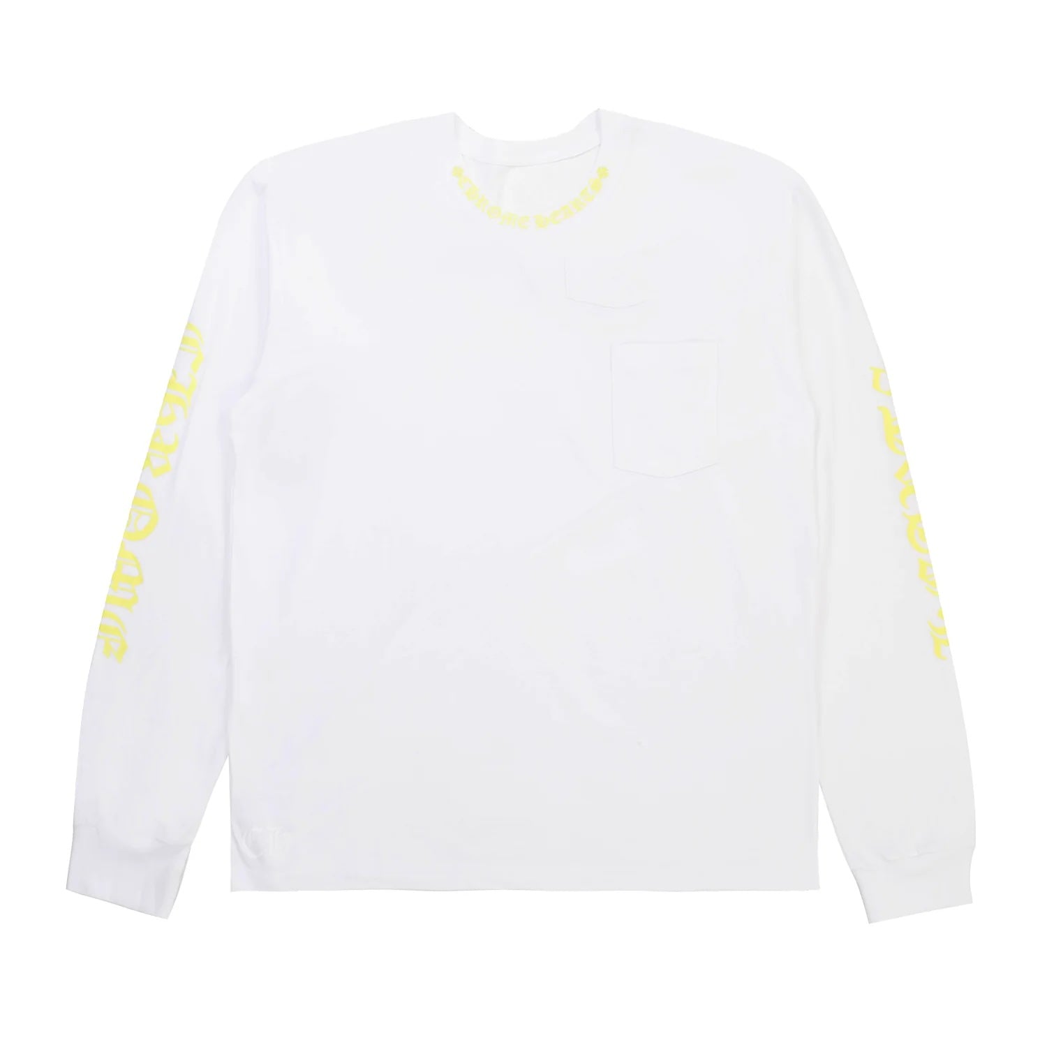 Chrome Hearts Neck Logo Longsleeve White/Yellow