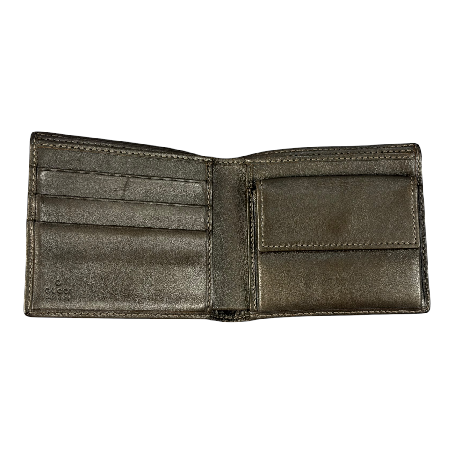 Gucci Brown GG Imprime PVC Bifold Wallet