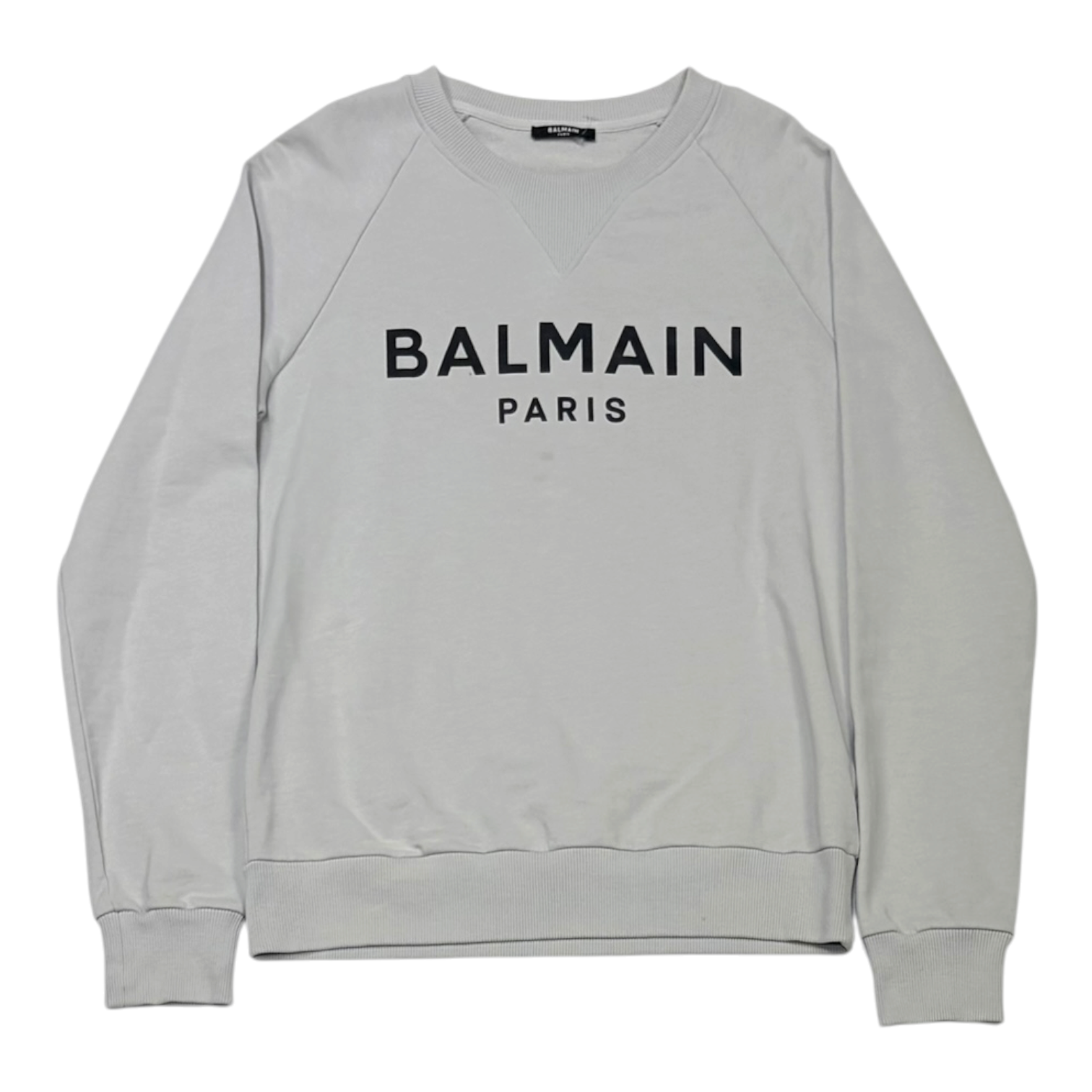 Balmain Logo Printed Crewneck Grey/Black