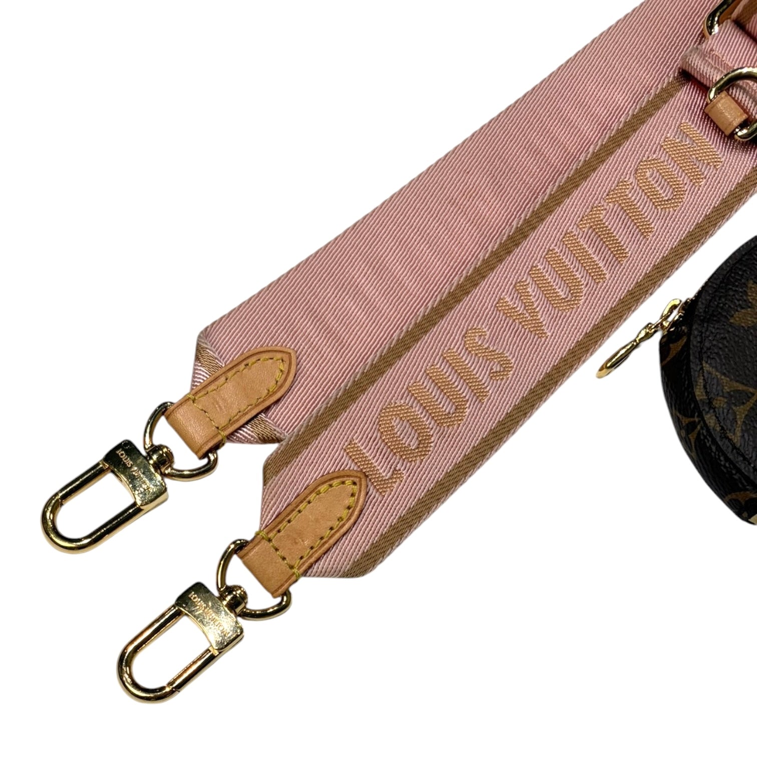 Louis Vuitton Monogram Multi-Pochette Accessories Bandouliere Shoulder Strap Rose Clair
