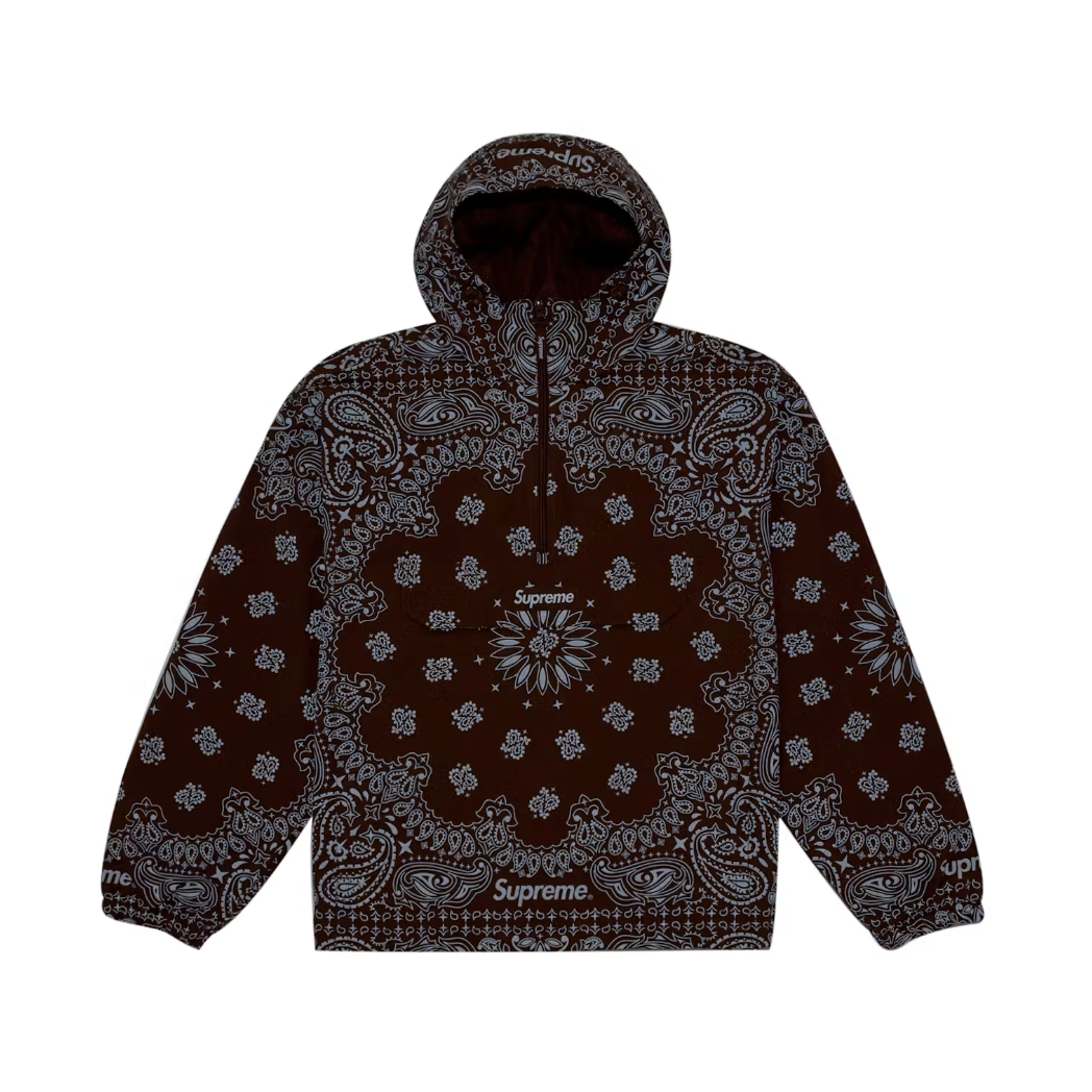 Supreme Reflective Bandana Anorak Brown
