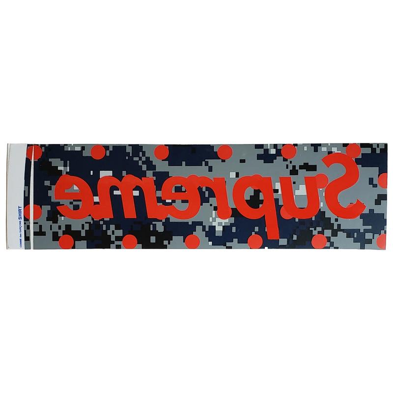 Supreme CDG Digi Camo Box Logo Sticker Grey