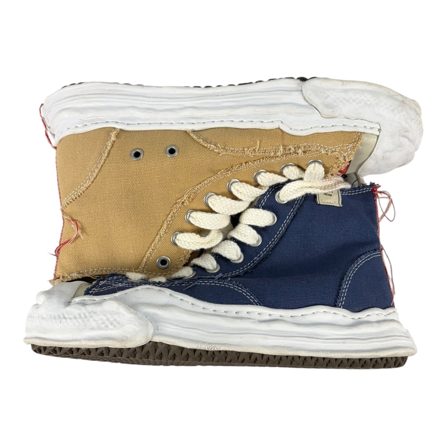 Maison Mihara Yasuhiro Original Sole Toe Cap Hi Sneaker Navy/Beige
