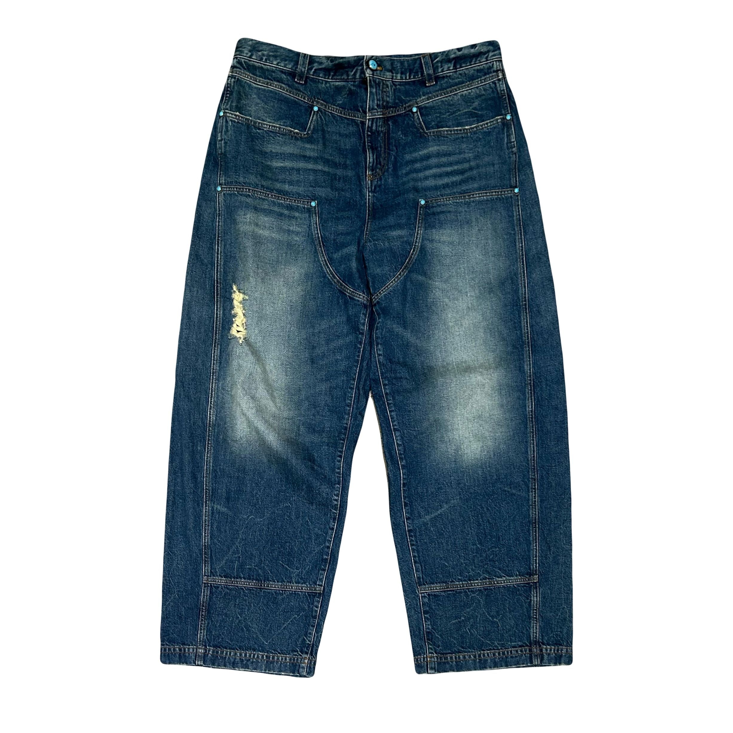 Louis Vuitton Turqoise Double Knee Jeans