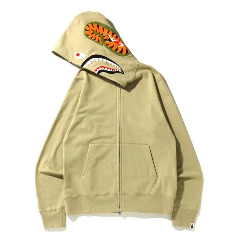 A Bathing Ape Shark Full Zip Beige