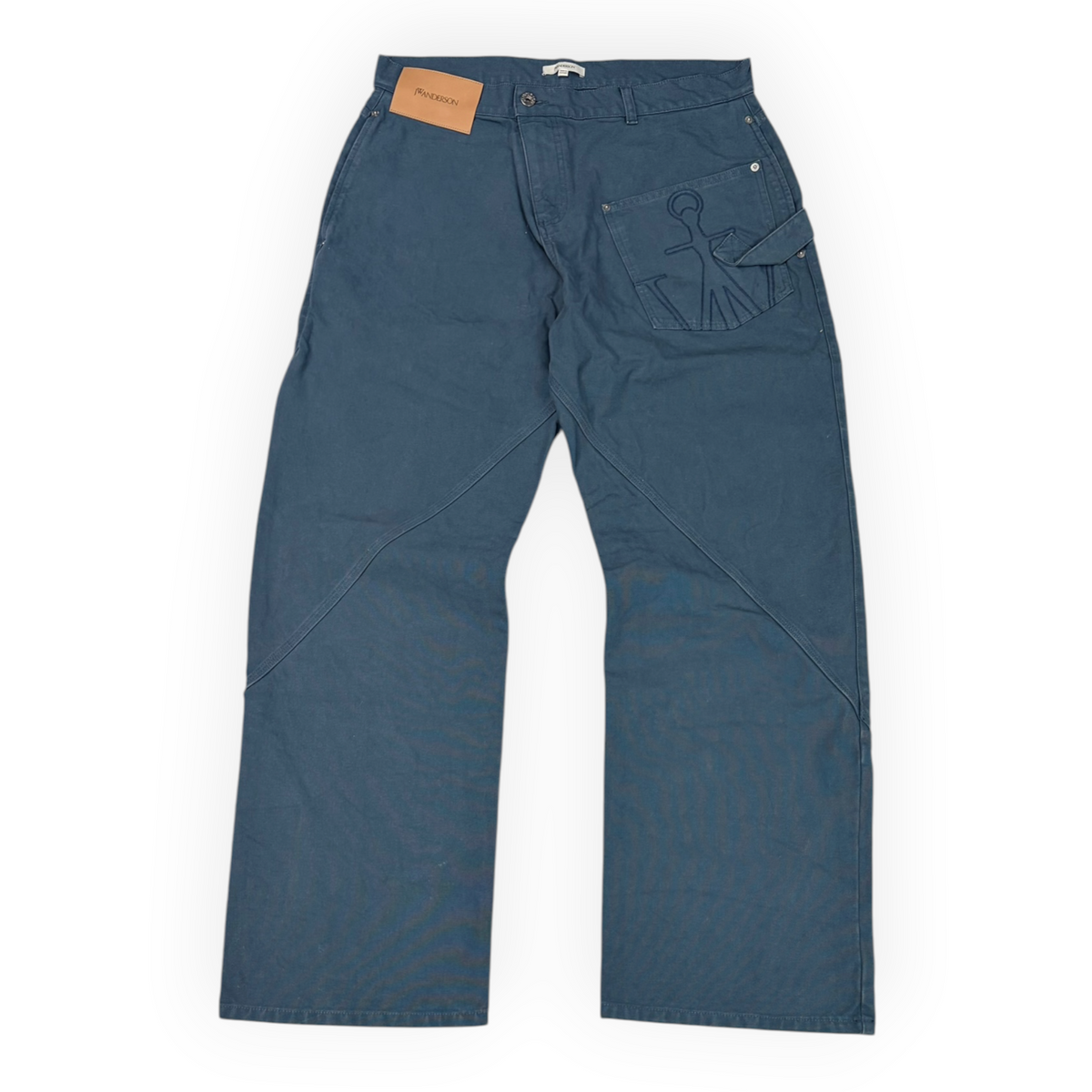 JW Anderson Twisted Workwear Anchor Trousers Petrol