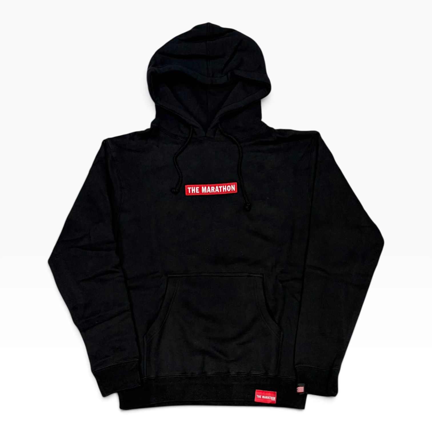The Marathon Clothing Box Logo Hoodie Black
