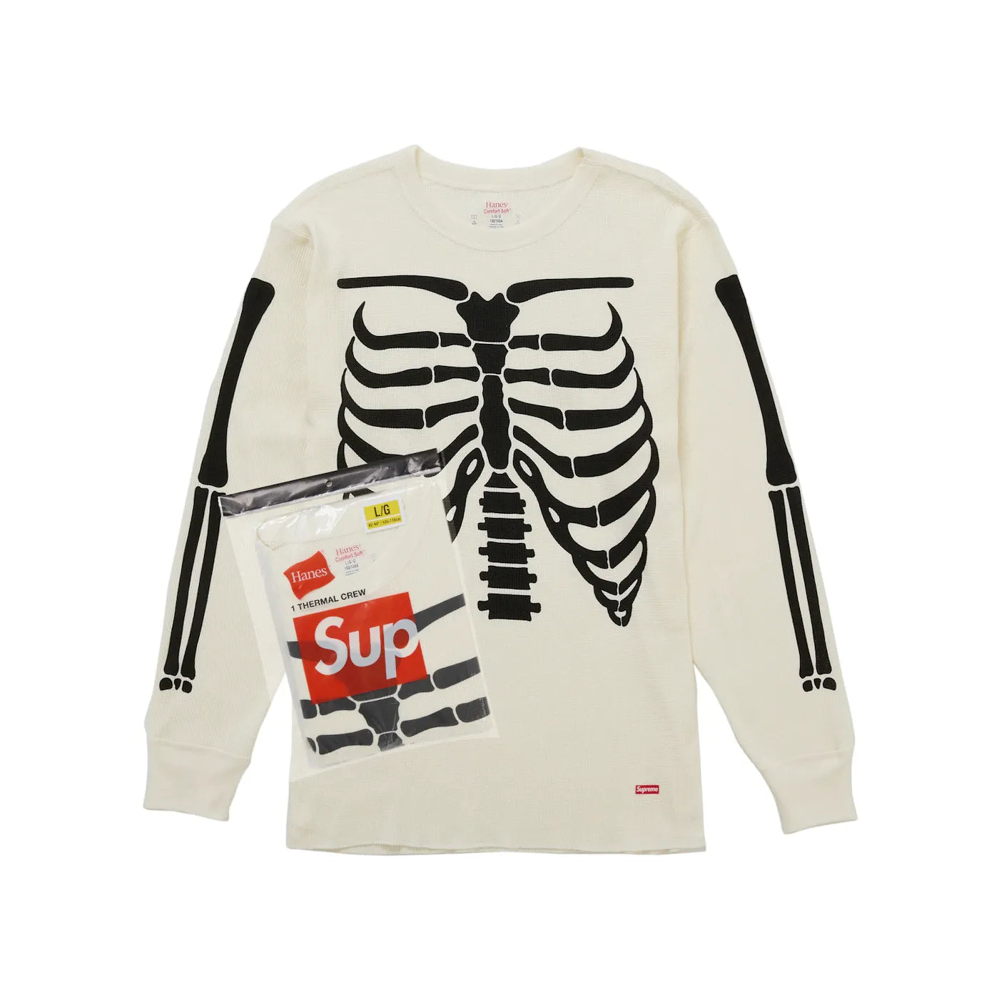 Supreme Hanes Bones Thermal Crew FW25 (1 Pack) White