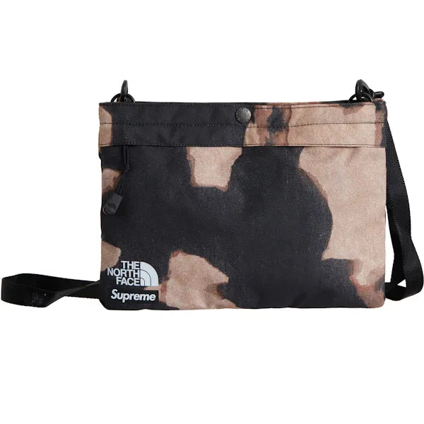 Supreme The North Face Bleached Denim Print Shoulder Bag Black