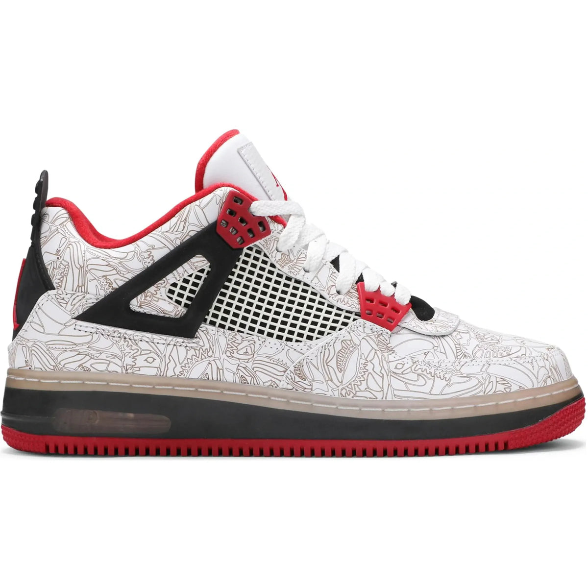 Jordan Fusion 4 White Laser